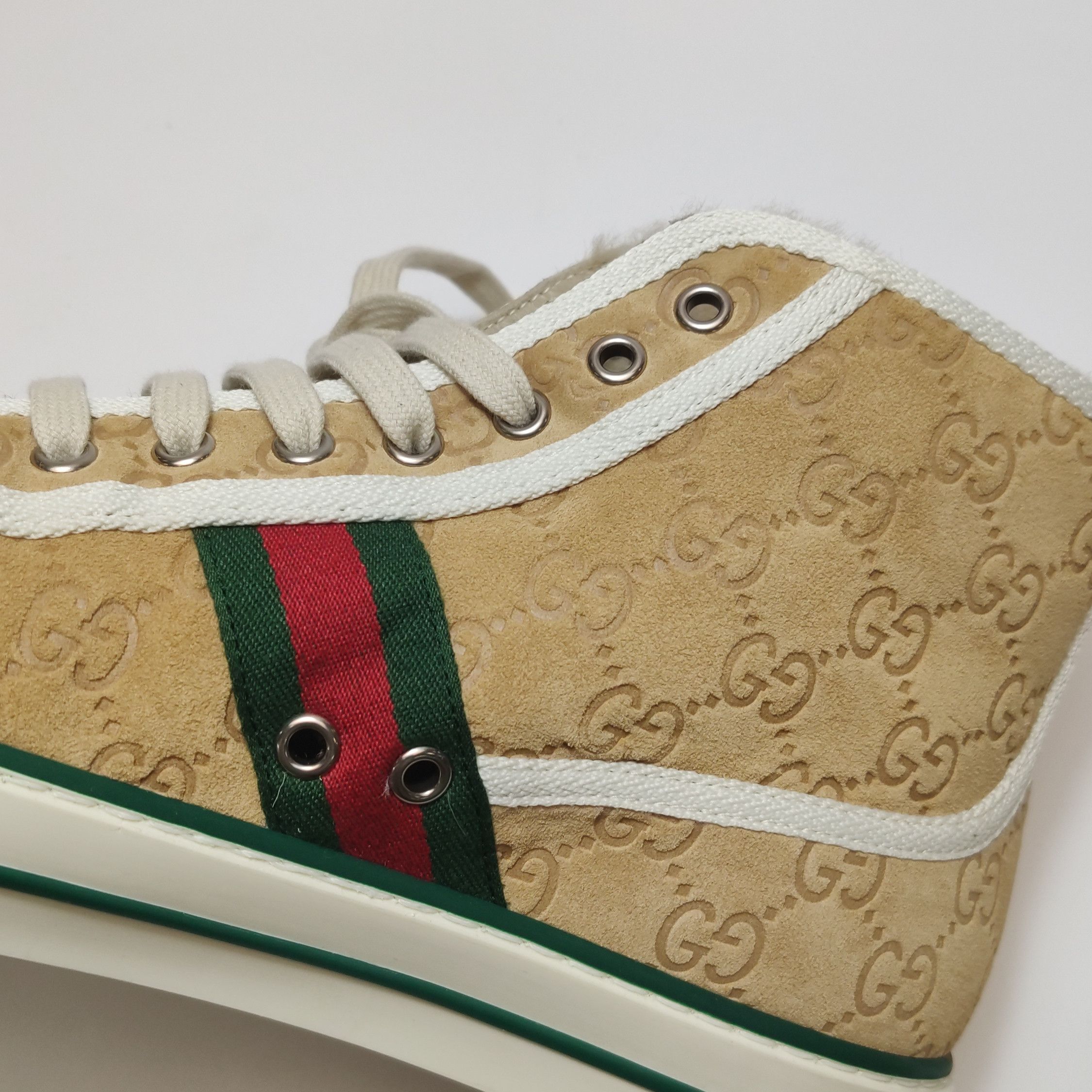 Gucci Gucci Tennis 1977 GG Suede High Top Sneakers 41 Size US 8 / EU 41 - 12 Thumbnail