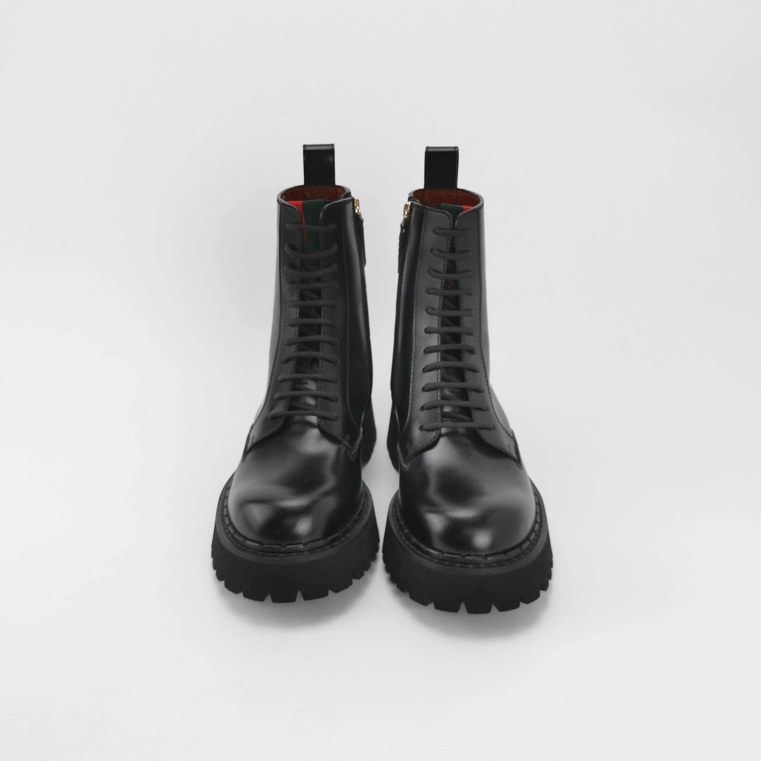 Gucci Gucci Leather Lug Sole Lace-Up Boots 39 Size US 6 / EU 39 - 3 Thumbnail