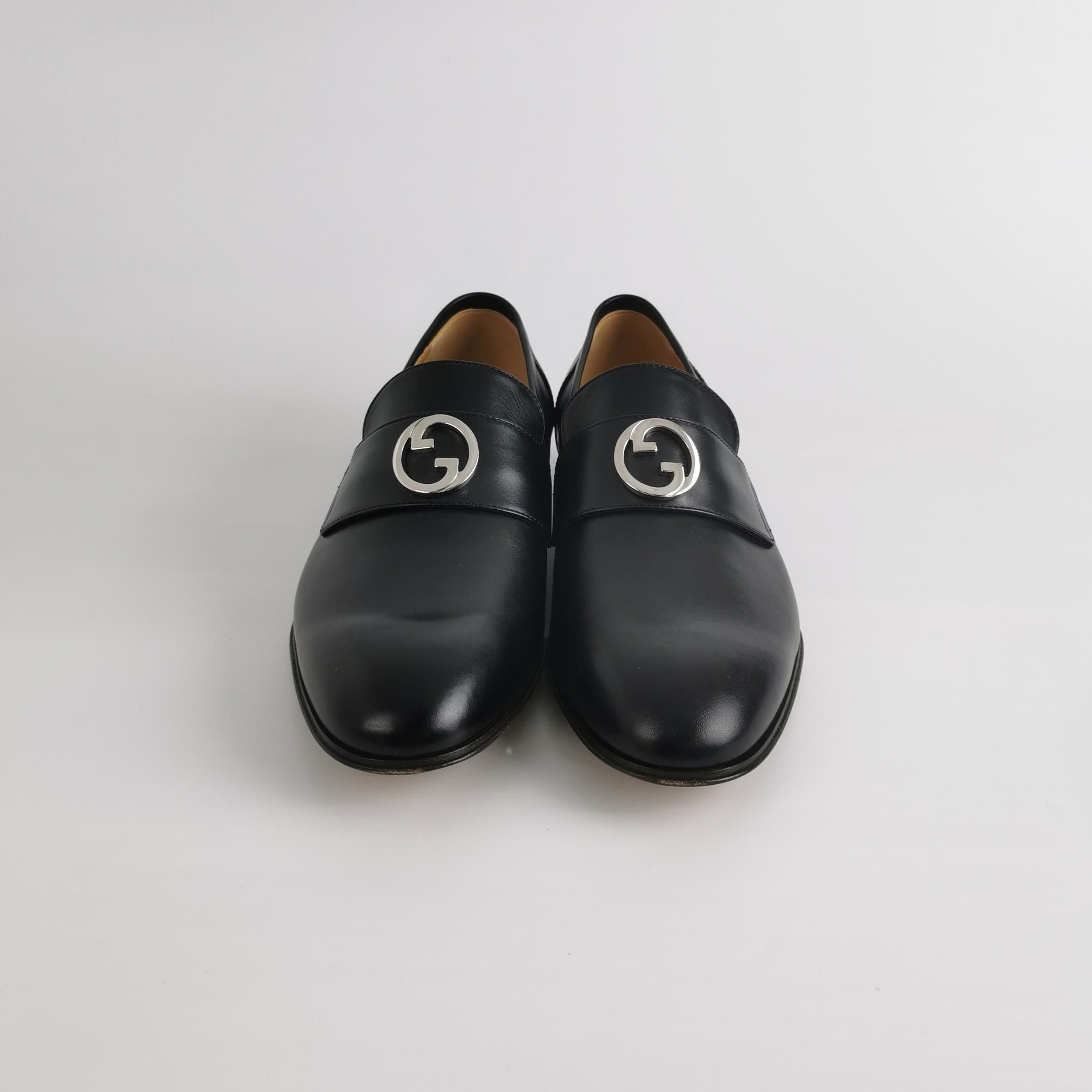 Gucci Gucci Interlocking G Leather Loafers 5.5 Size US 6 / EU 39 - 3 Thumbnail
