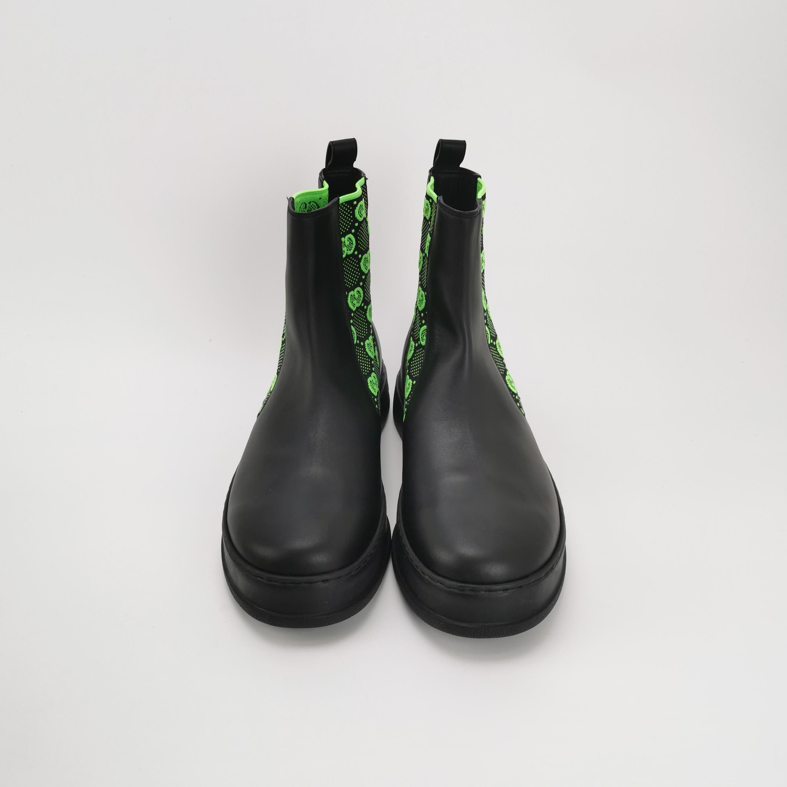 Gucci Gucci Monogram Knit Panel Leather Boots 46 Size US 13 / EU 46 - 3 Thumbnail