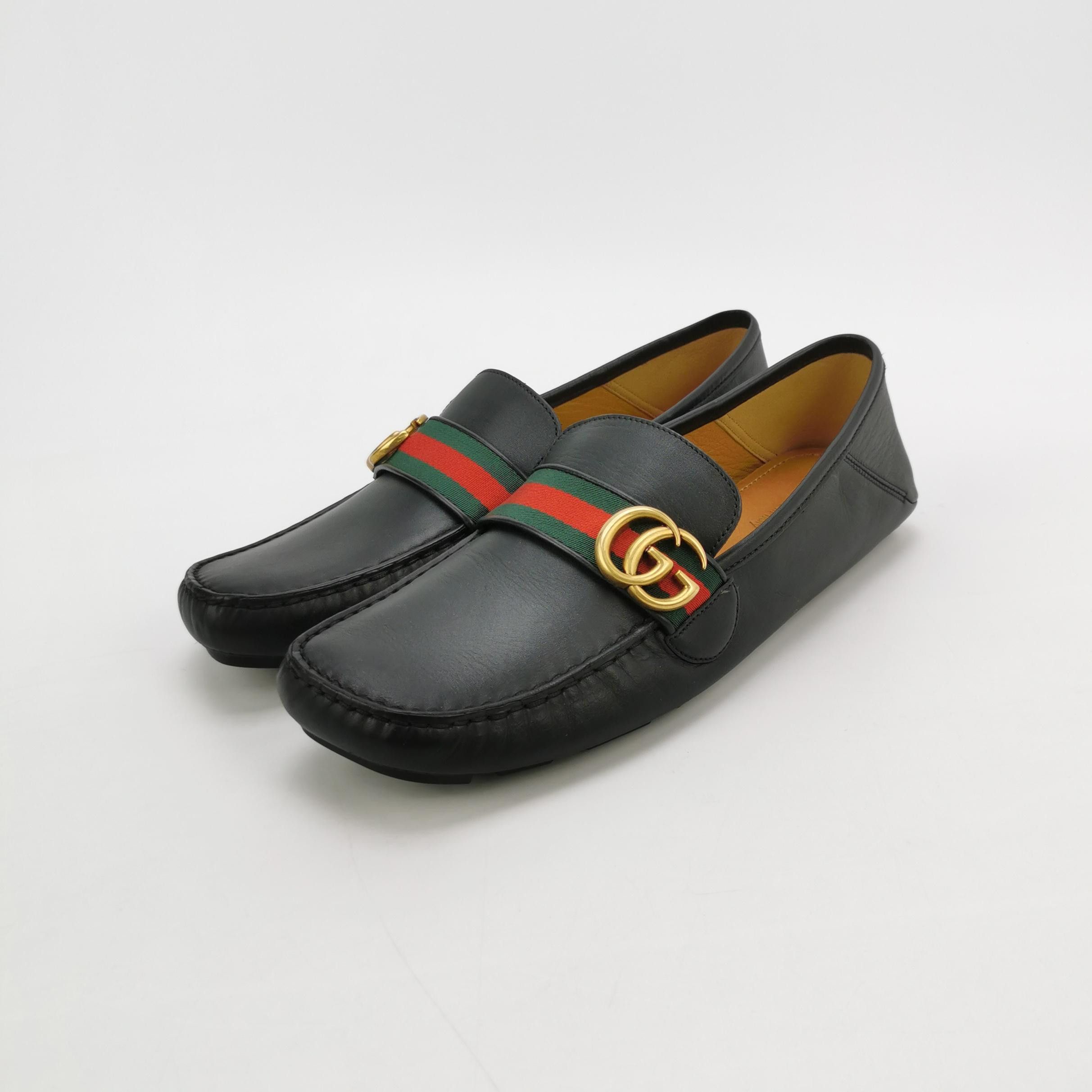 Gucci Gucci Double G Web Leather Loafers 9.5 43.5 Size US 10 / EU 43 - 2 Thumbnail