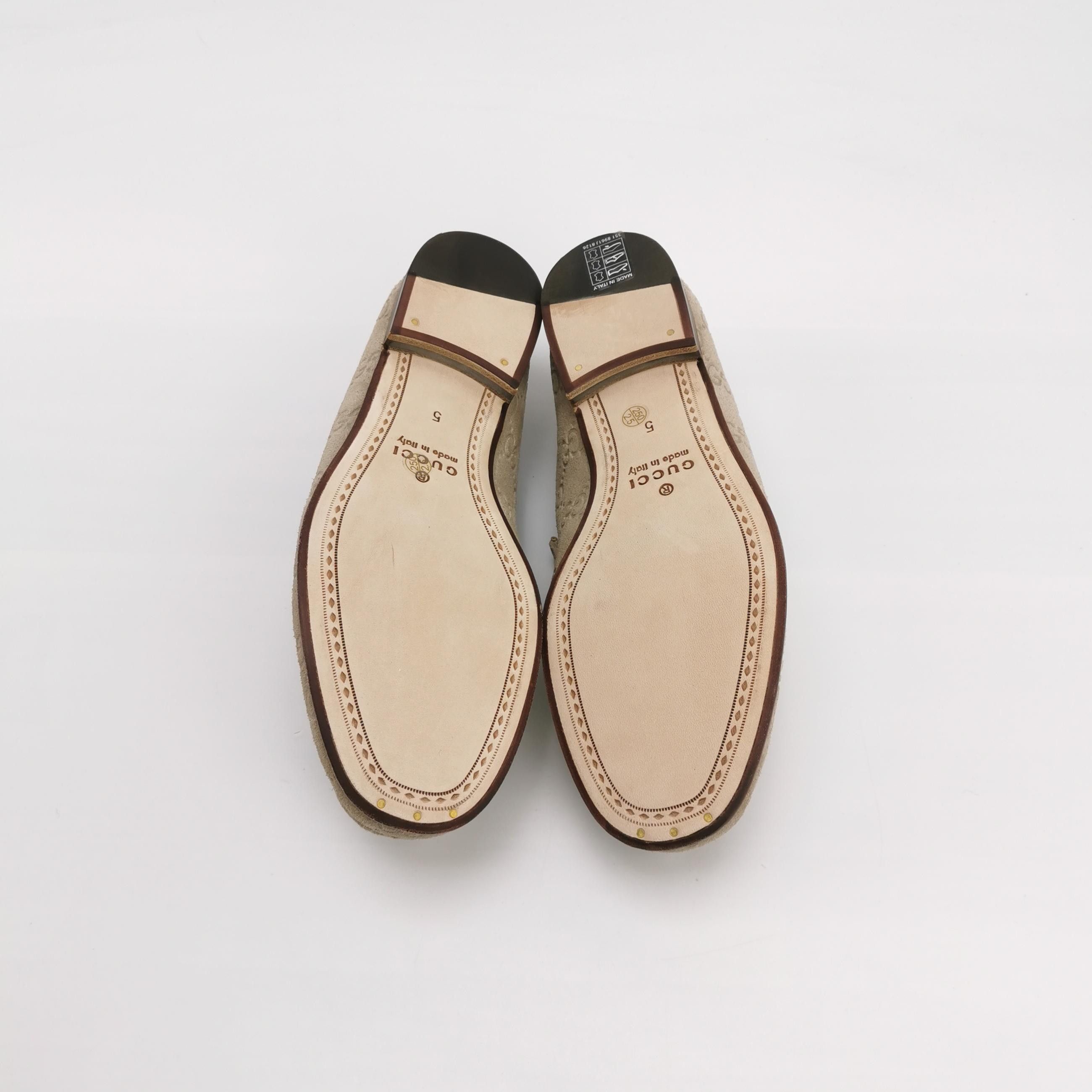 Gucci Gucci Monogram Suede Horsebit Loafers 5 Size US 6 / EU 39 - 5 Thumbnail