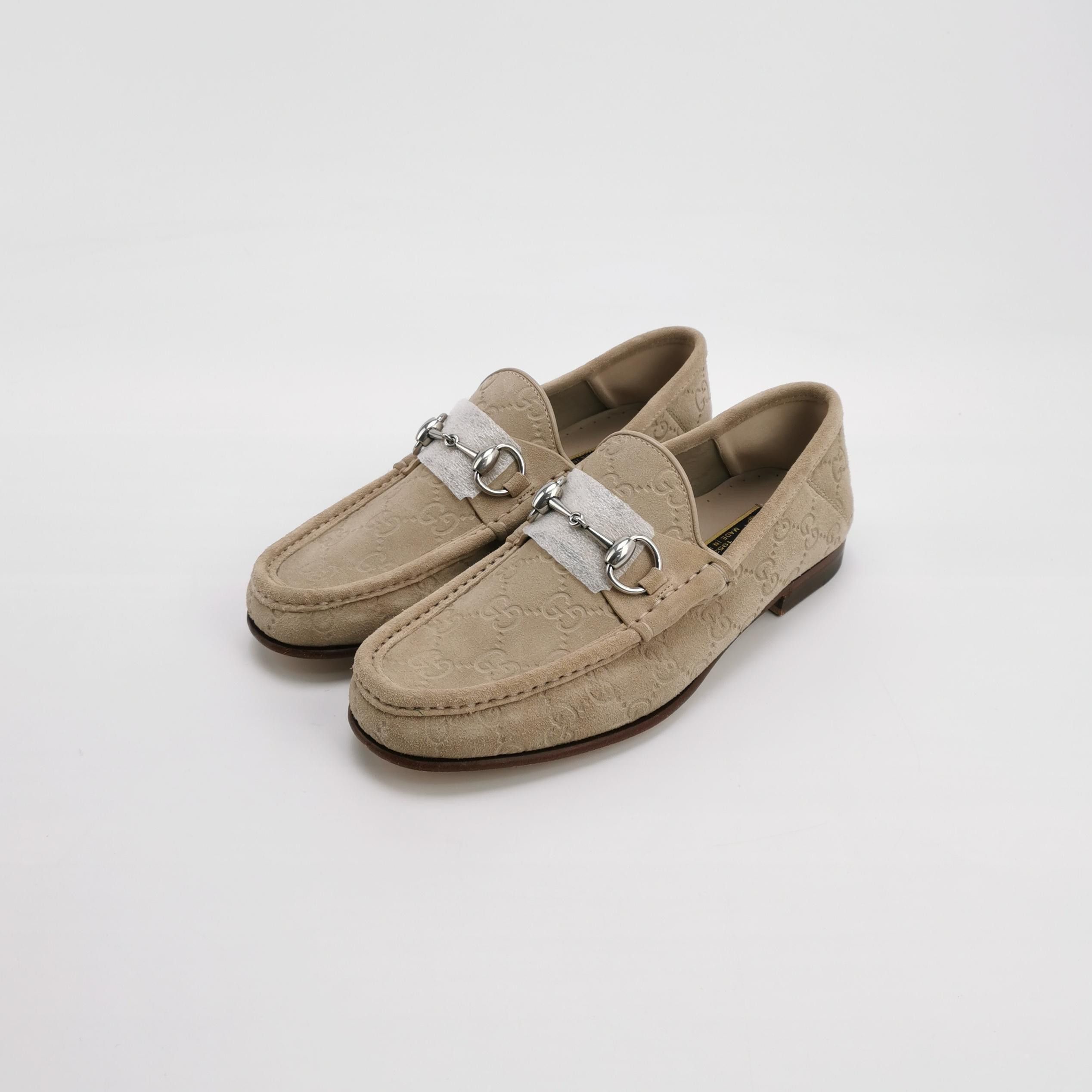 Gucci Gucci Monogram Suede Horsebit Loafers 5 Size US 6 / EU 39 - 2 Thumbnail