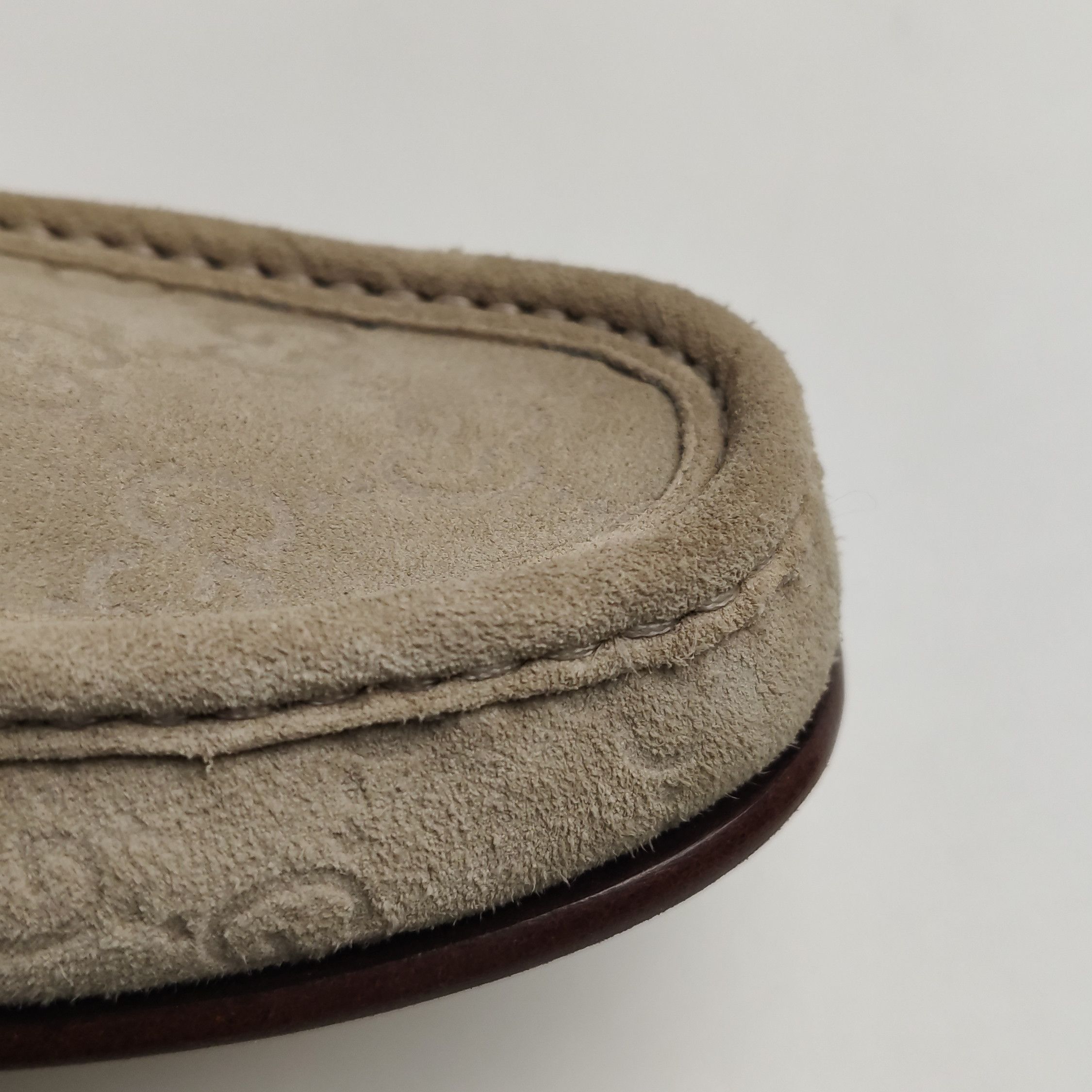 Gucci Gucci Monogram Suede Horsebit Loafers 5 Size US 6 / EU 39 - 7 Thumbnail