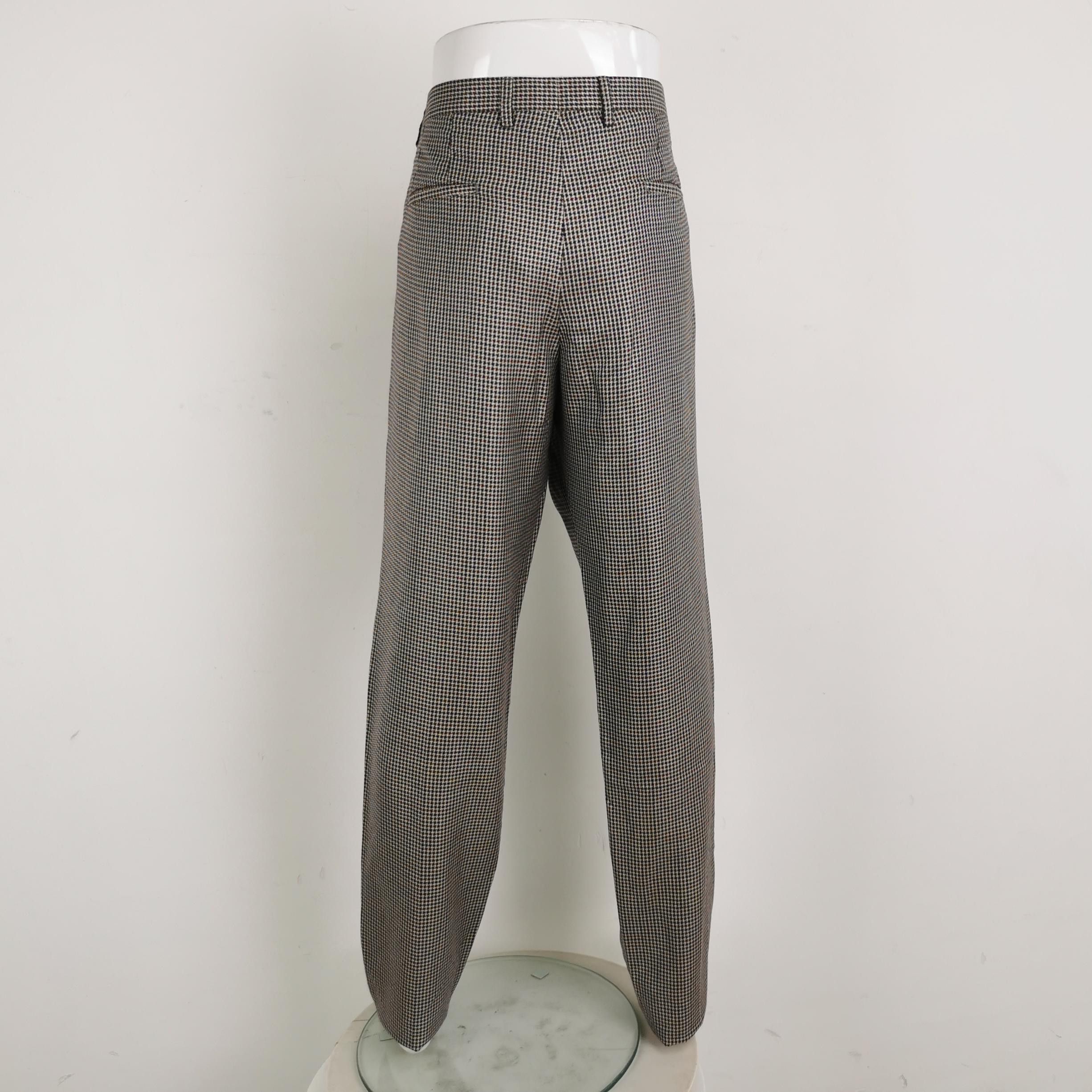 Giorgio Armani Giorgio Armani Silk Wool Houndstooth Trousers 54 Size US 38 / EU 54 - 4 Thumbnail