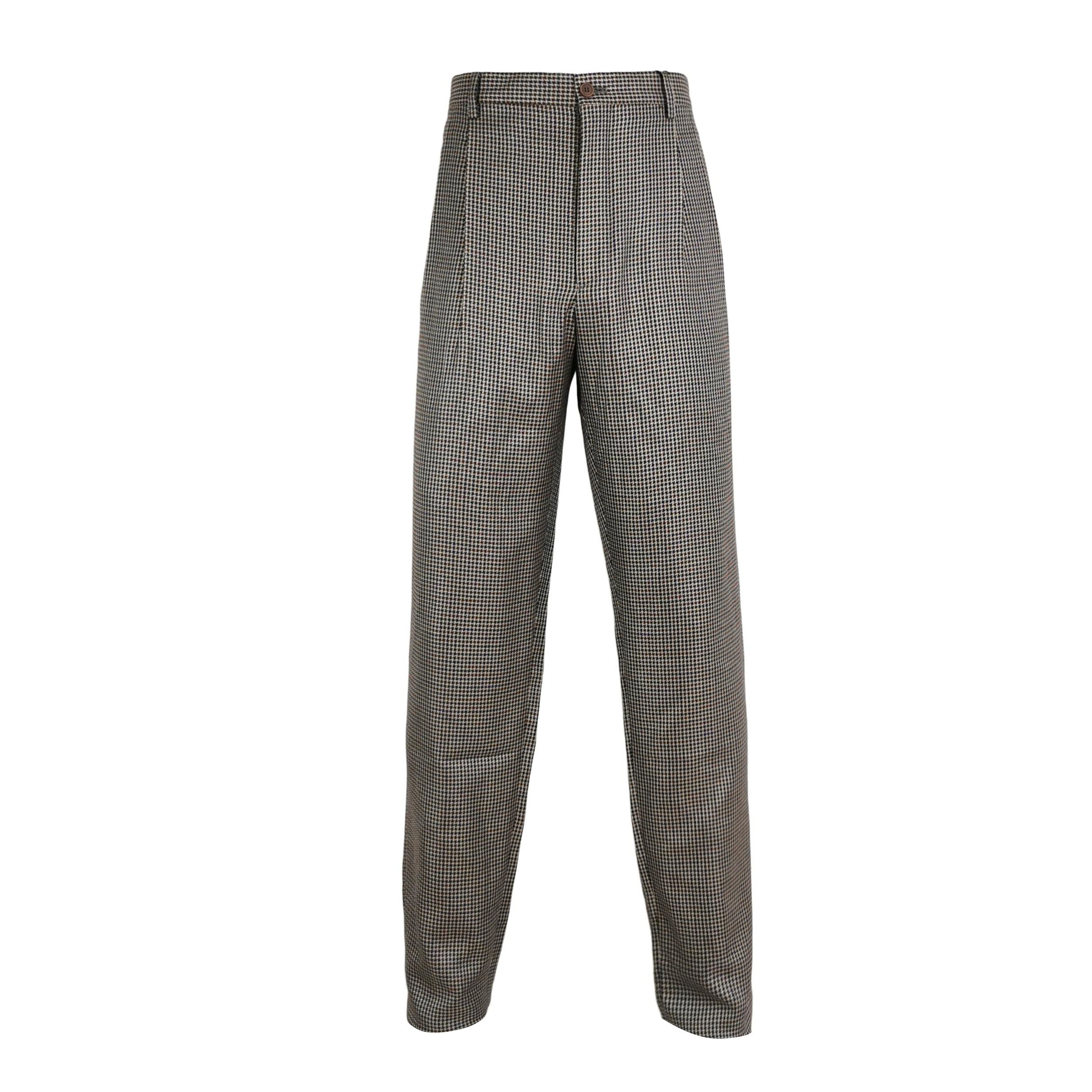 Giorgio Armani Giorgio Armani Silk Wool Houndstooth Trousers 54 Size US 38 / EU 54 - 2 Thumbnail