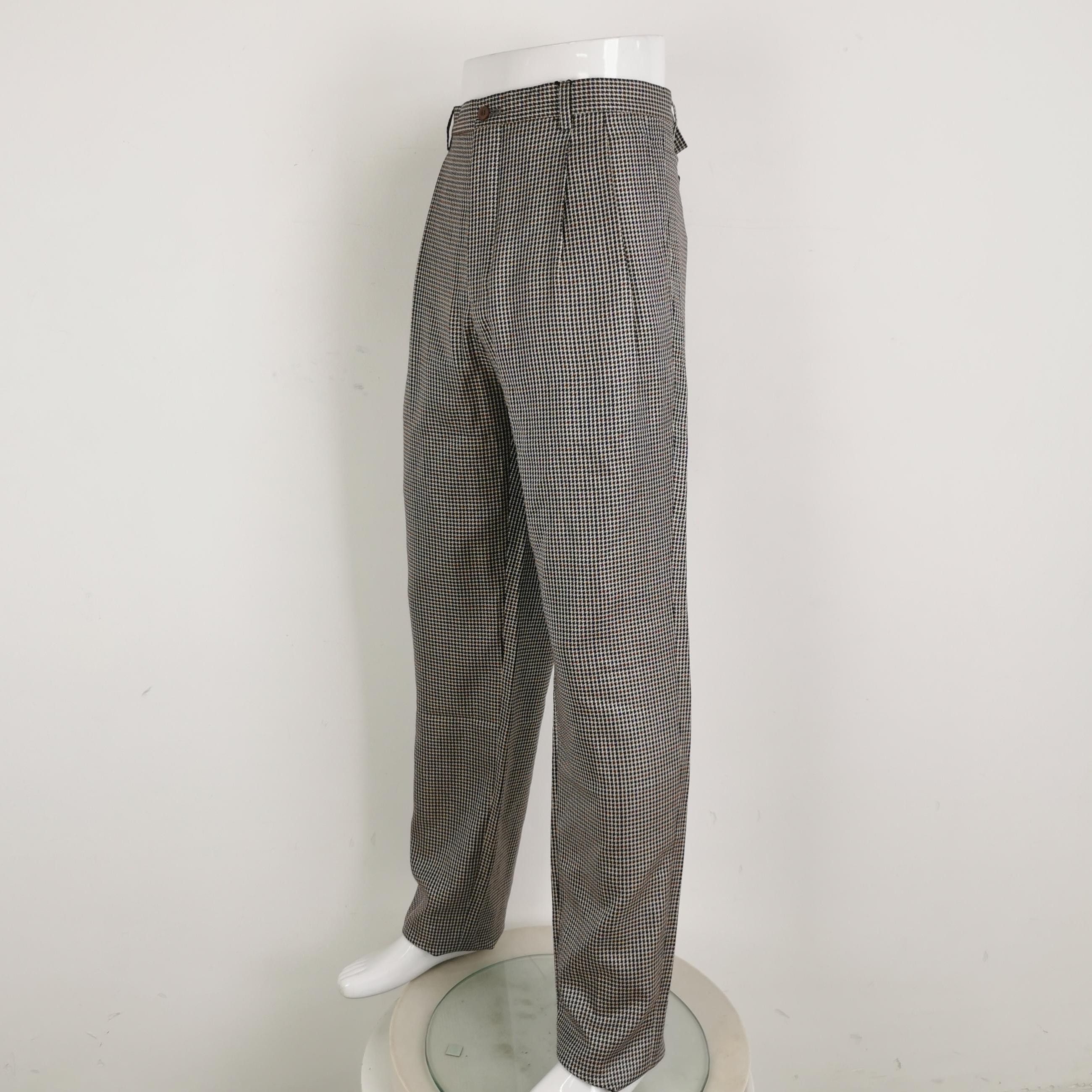 Giorgio Armani Giorgio Armani Silk Wool Houndstooth Trousers 54 Size US 38 / EU 54 - 3 Thumbnail