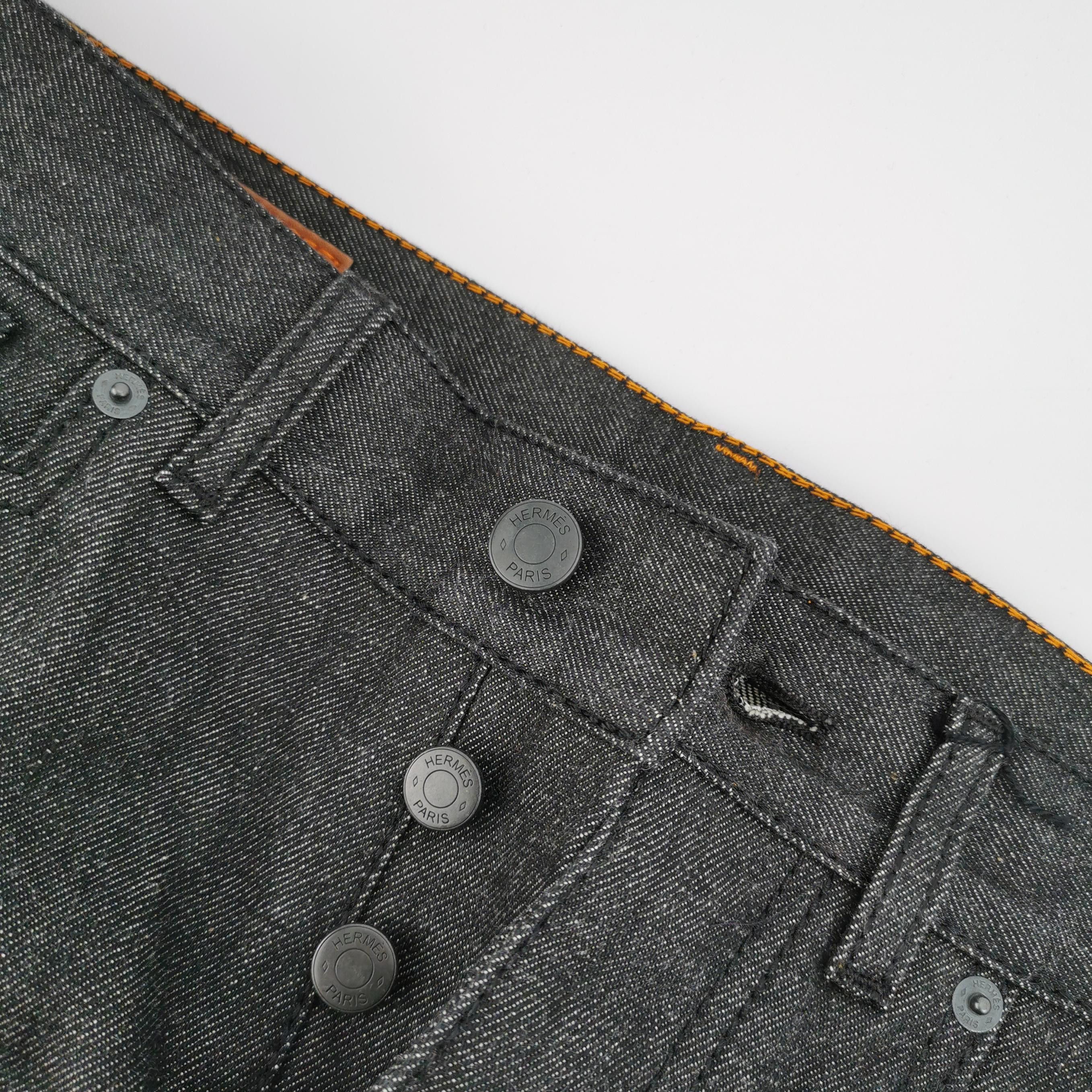 Hermes Hermes Black Cotton Le Jeans Size FR 40 Size 28" / US 6 / IT 42 - 4 Thumbnail