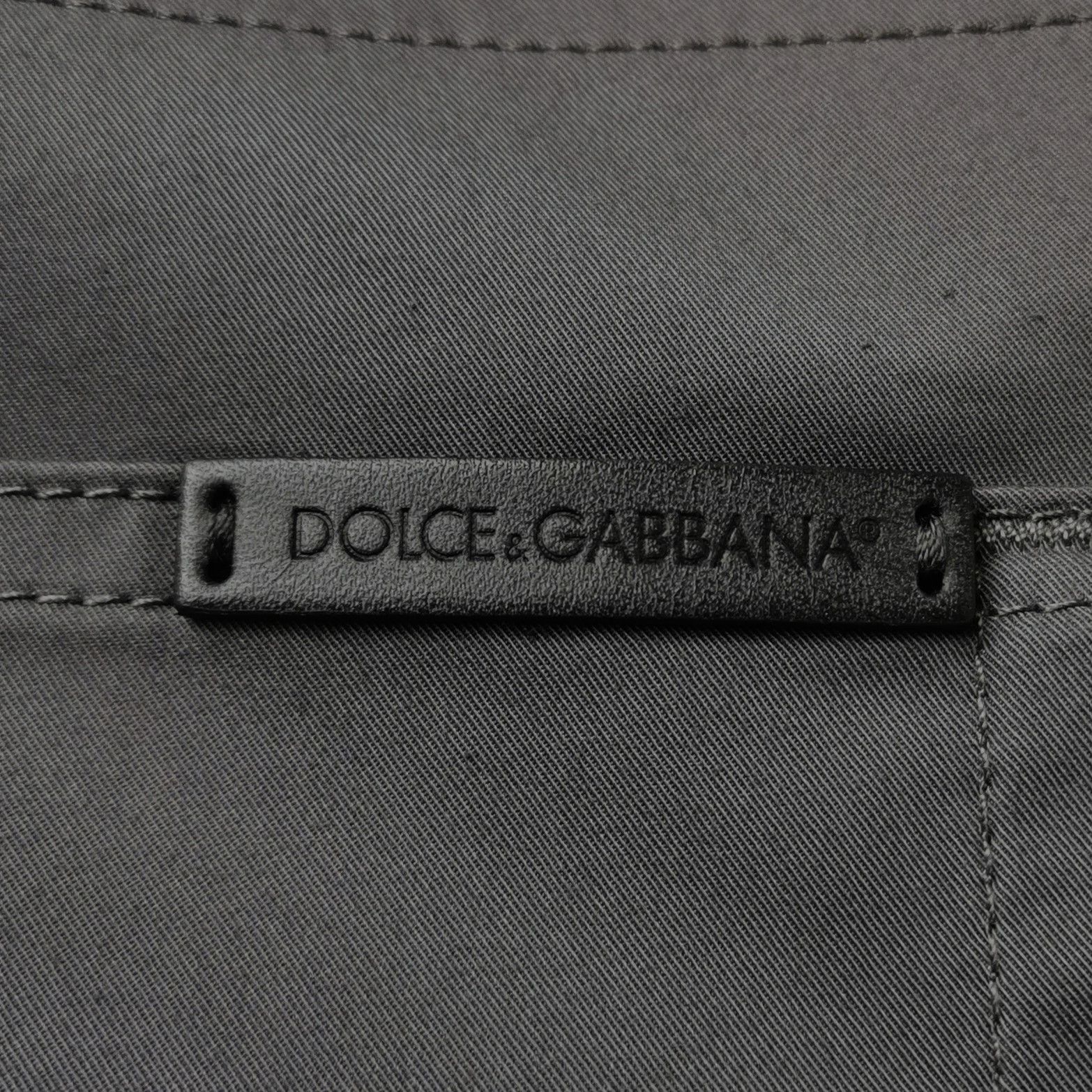 Dolce & Gabbana Dolce&Gabbana Gray Stretch Cotton Casual Pants 44 Size US 28 / EU 44 - 4 Thumbnail