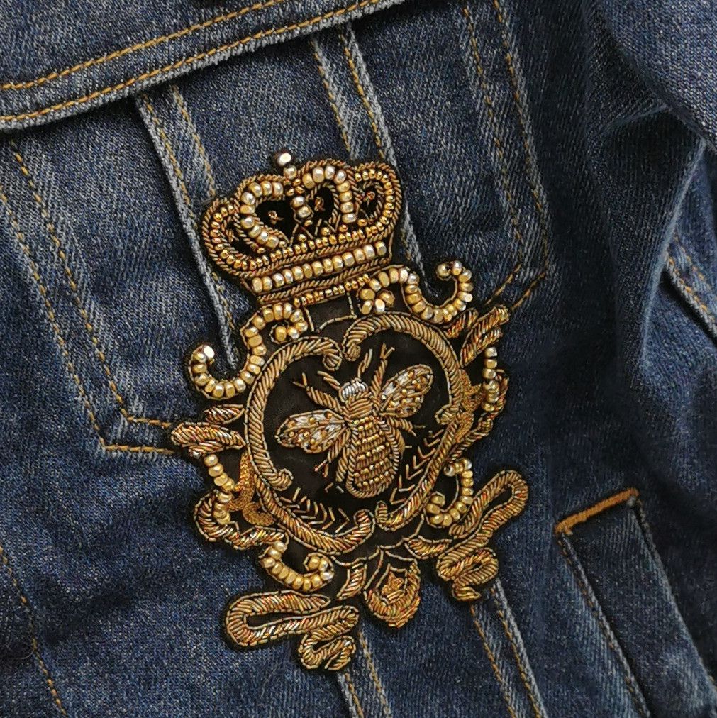 Dolce & Gabbana Dolce & Gabbana Embroidered Crest Denim Jacket 44 Size US S / EU 44-46 / 1 - 4 Thumbnail