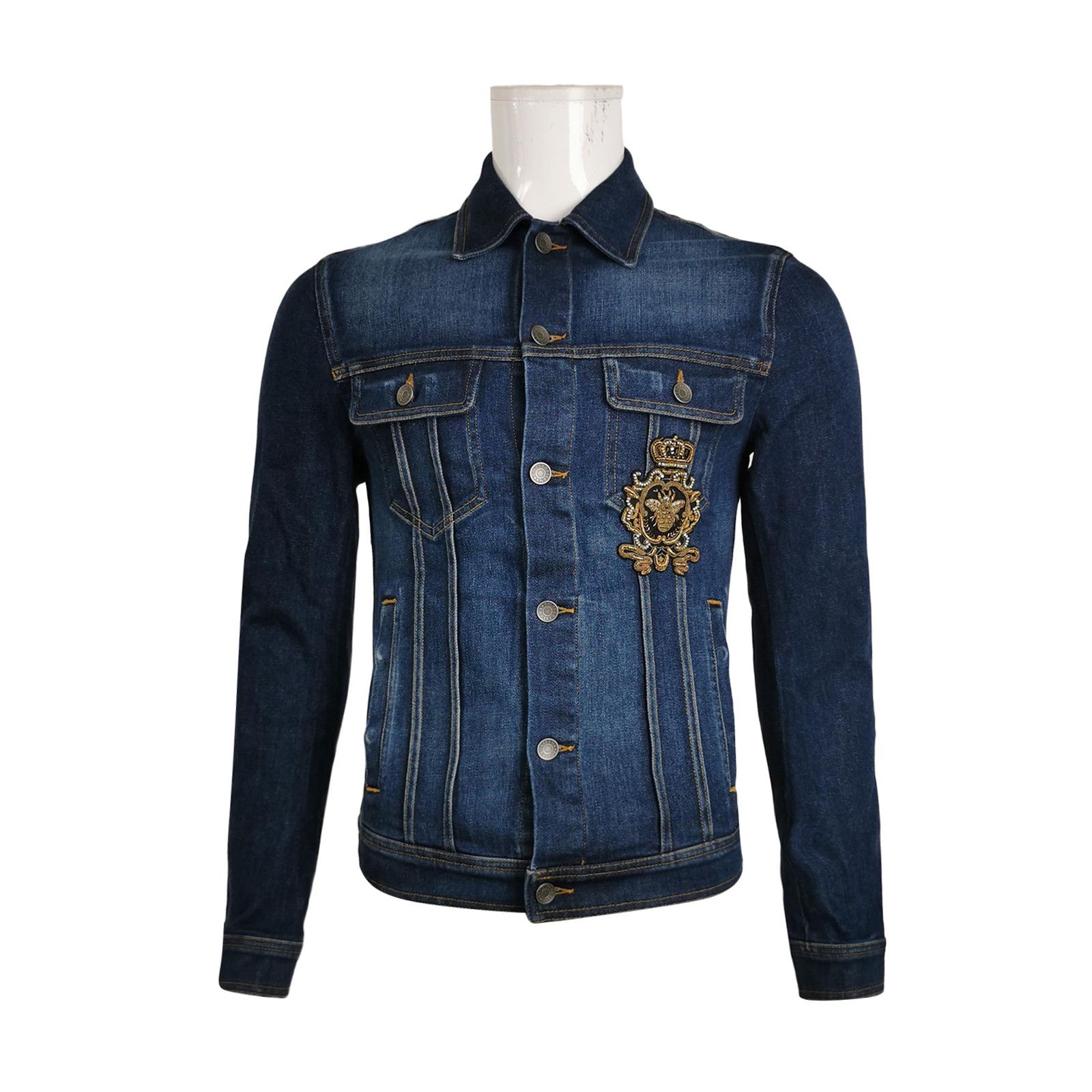 Dolce & Gabbana Dolce & Gabbana Embroidered Bee Denim Jacket 46 Size US S / EU 44-46 / 1 - 2 Thumbnail