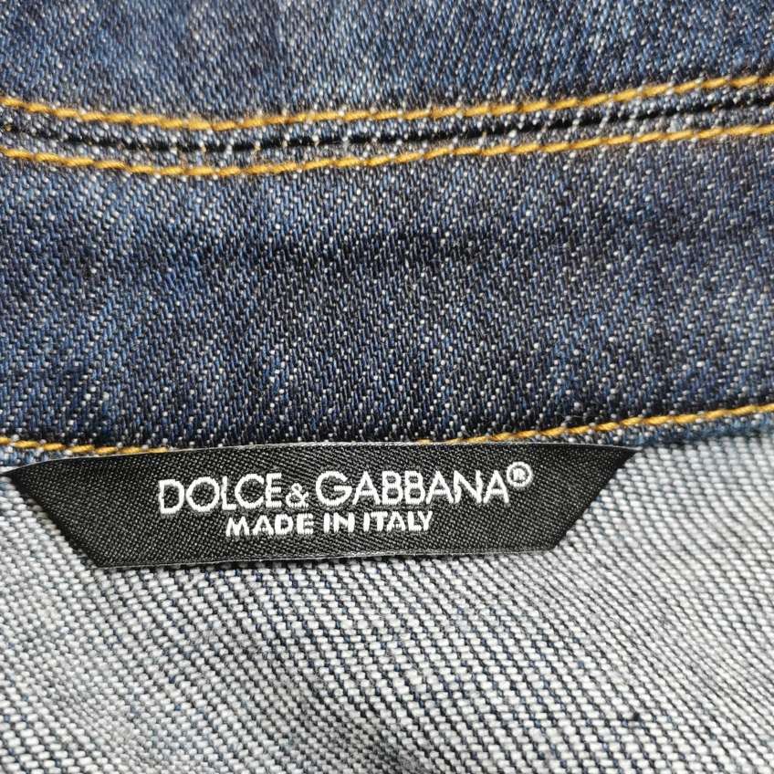 Dolce & Gabbana Dolce & Gabbana Bee Crest Denim Jacket 46 Size US S / EU 44-46 / 1 - 6 Thumbnail