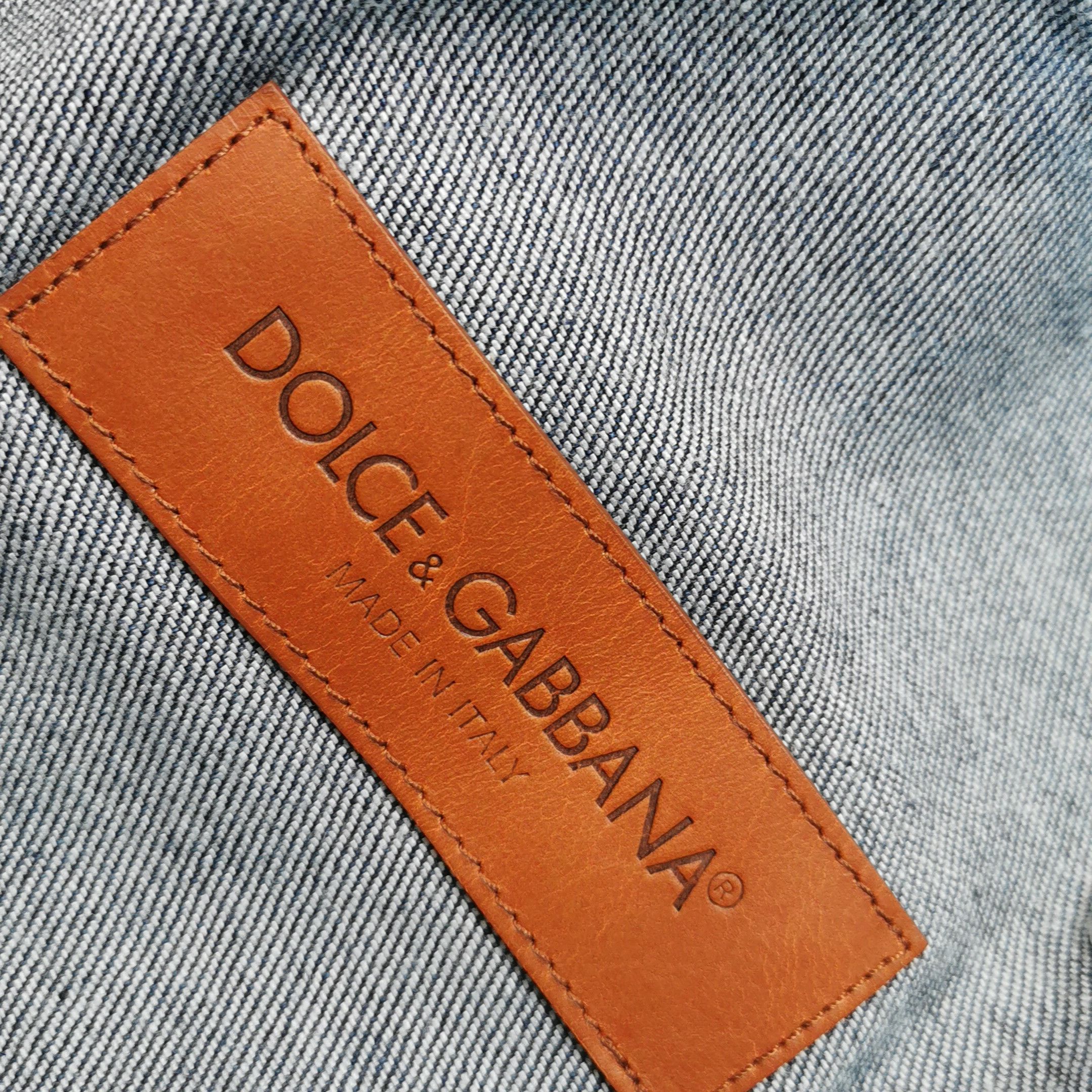 Dolce & Gabbana Dolce & Gabbana Bee Crest Denim Jacket 46 Size US S / EU 44-46 / 1 - 9 Thumbnail