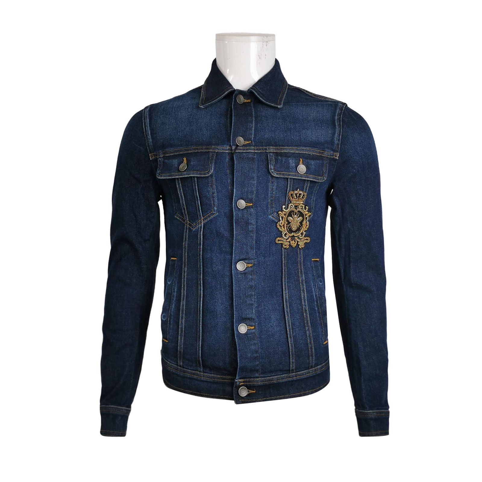 Dolce & Gabbana Dolce & Gabbana Bee Crest Denim Jacket 46 Size US S / EU 44-46 / 1 - 2 Thumbnail