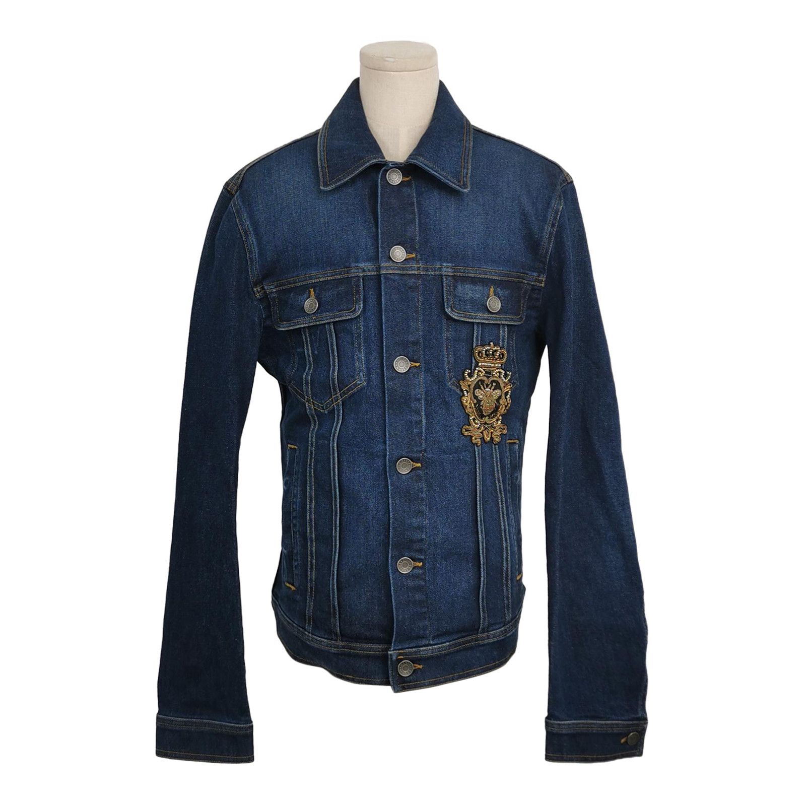 Dolce & Gabbana Dolce & Gabbana Bee Embroidery Denim Jacket Size 44 Size US S / EU 44-46 / 1 - 2 Thumbnail