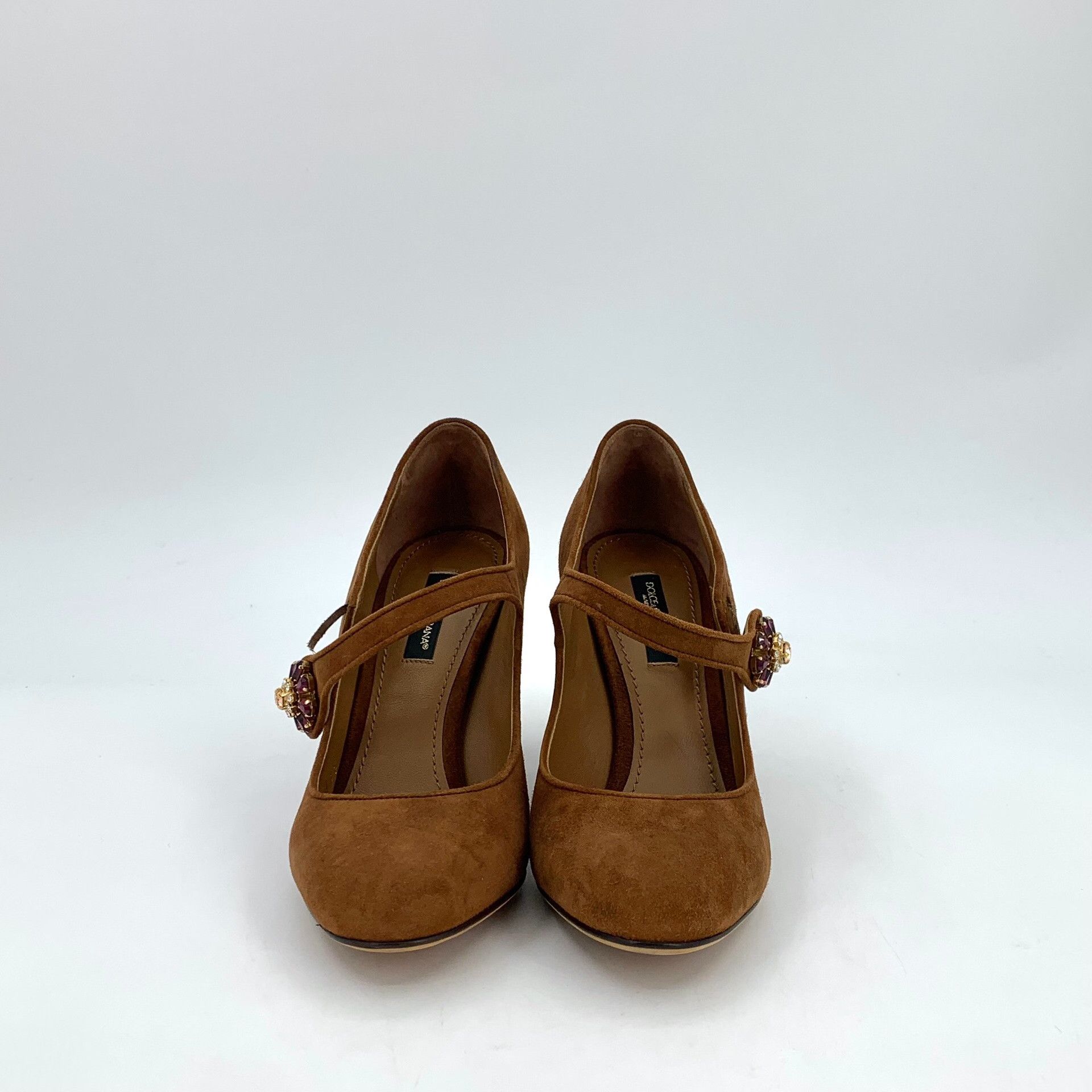 Dolce & Gabbana Dolce & Gabbana Jewel Suede Mary Jane Heels EU 35.5 Size US 5.5 / IT 35.5 - 4 Thumbnail
