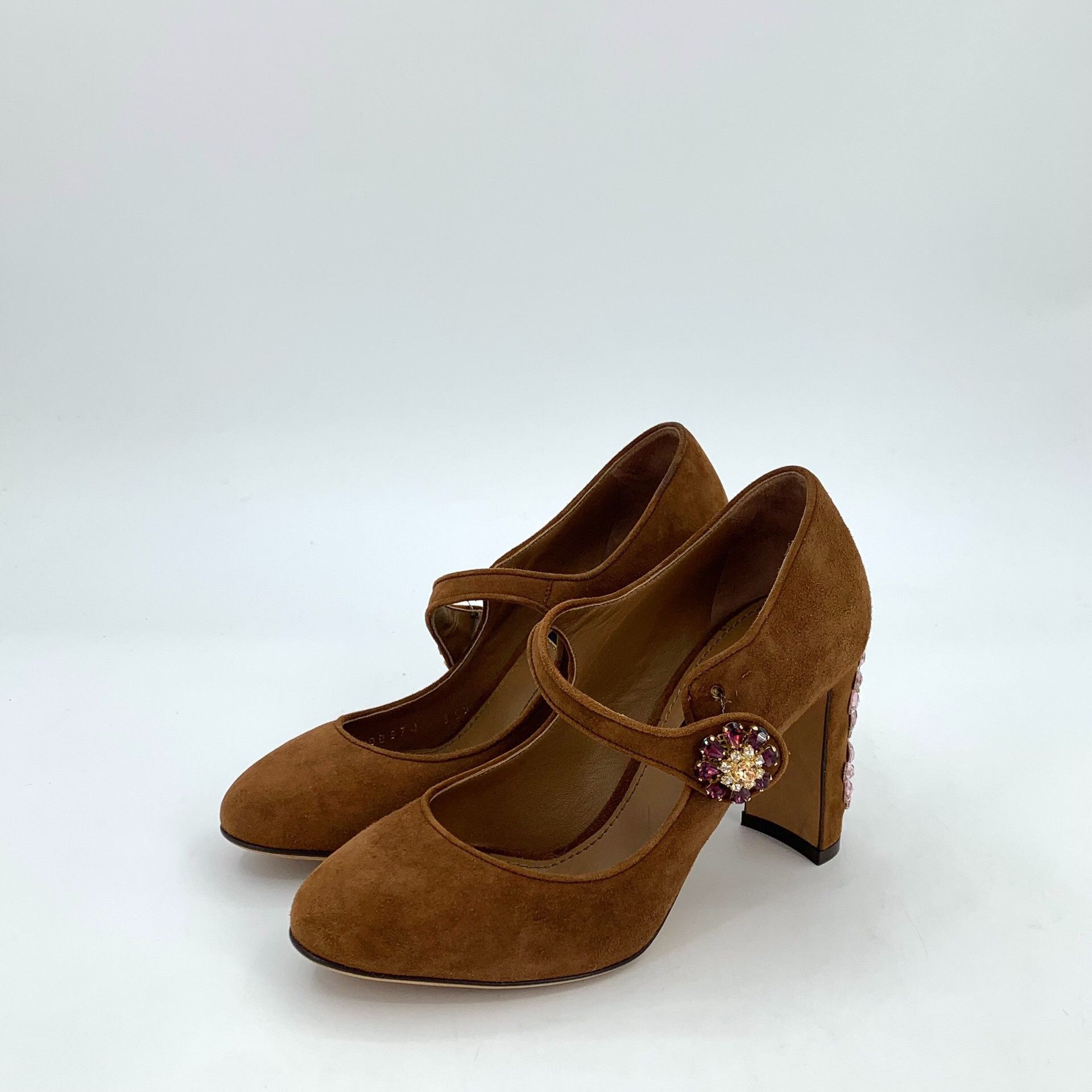 Dolce & Gabbana Dolce & Gabbana Jewel Suede Mary Jane Heels EU 35.5 Size US 5.5 / IT 35.5 - 2 Thumbnail