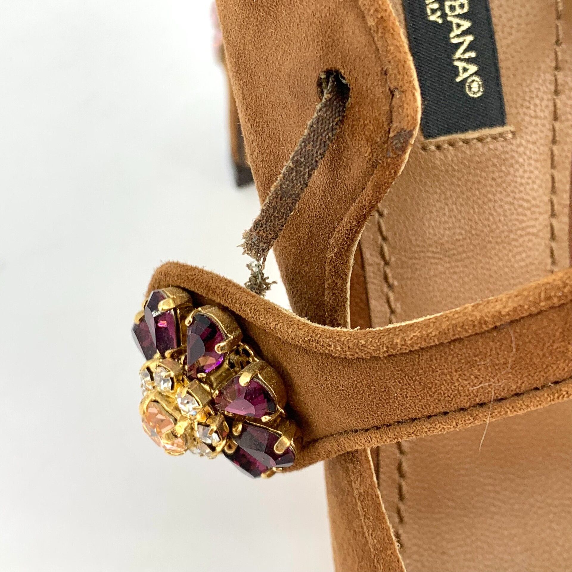 Dolce & Gabbana Dolce & Gabbana Jewel Suede Mary Jane Heels EU 35.5 Size US 5.5 / IT 35.5 - 9 Thumbnail