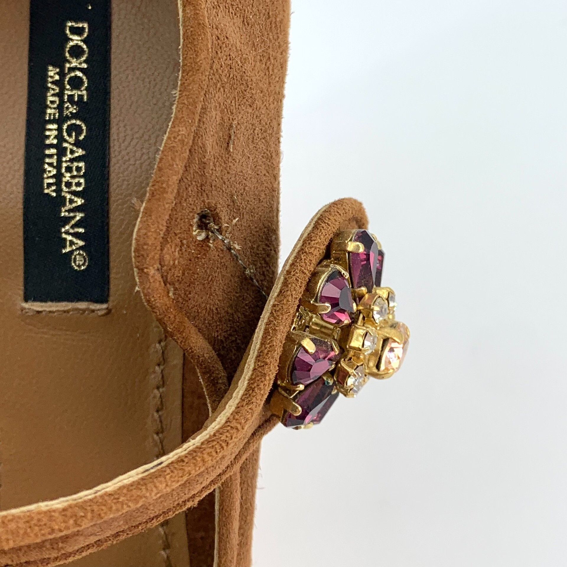 Dolce & Gabbana Dolce & Gabbana Jewel Suede Mary Jane Heels EU 35.5 Size US 5.5 / IT 35.5 - 10 Thumbnail
