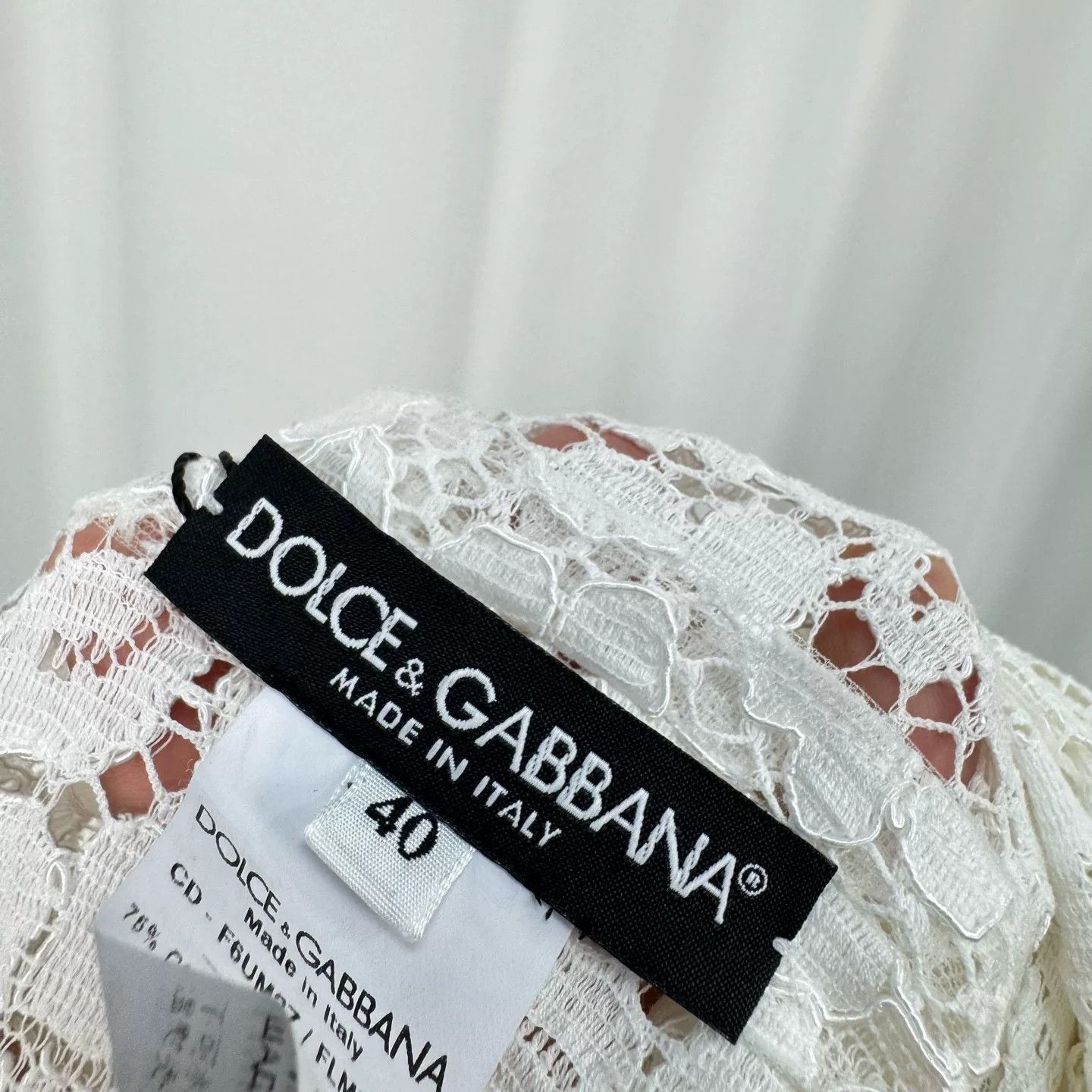 Dolce & Gabbana Dolce & Gabbana Crystal Button Lace Midi Dress 40 Size S / US 4 / IT 40 - 8 Thumbnail