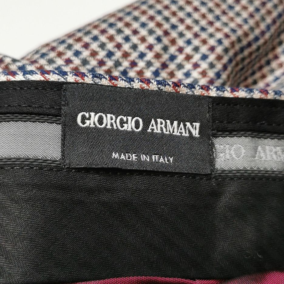 Giorgio Armani Giorgio Armani Silk Wool Check Trousers 32 Size US 32 / EU 48 - 6 Thumbnail