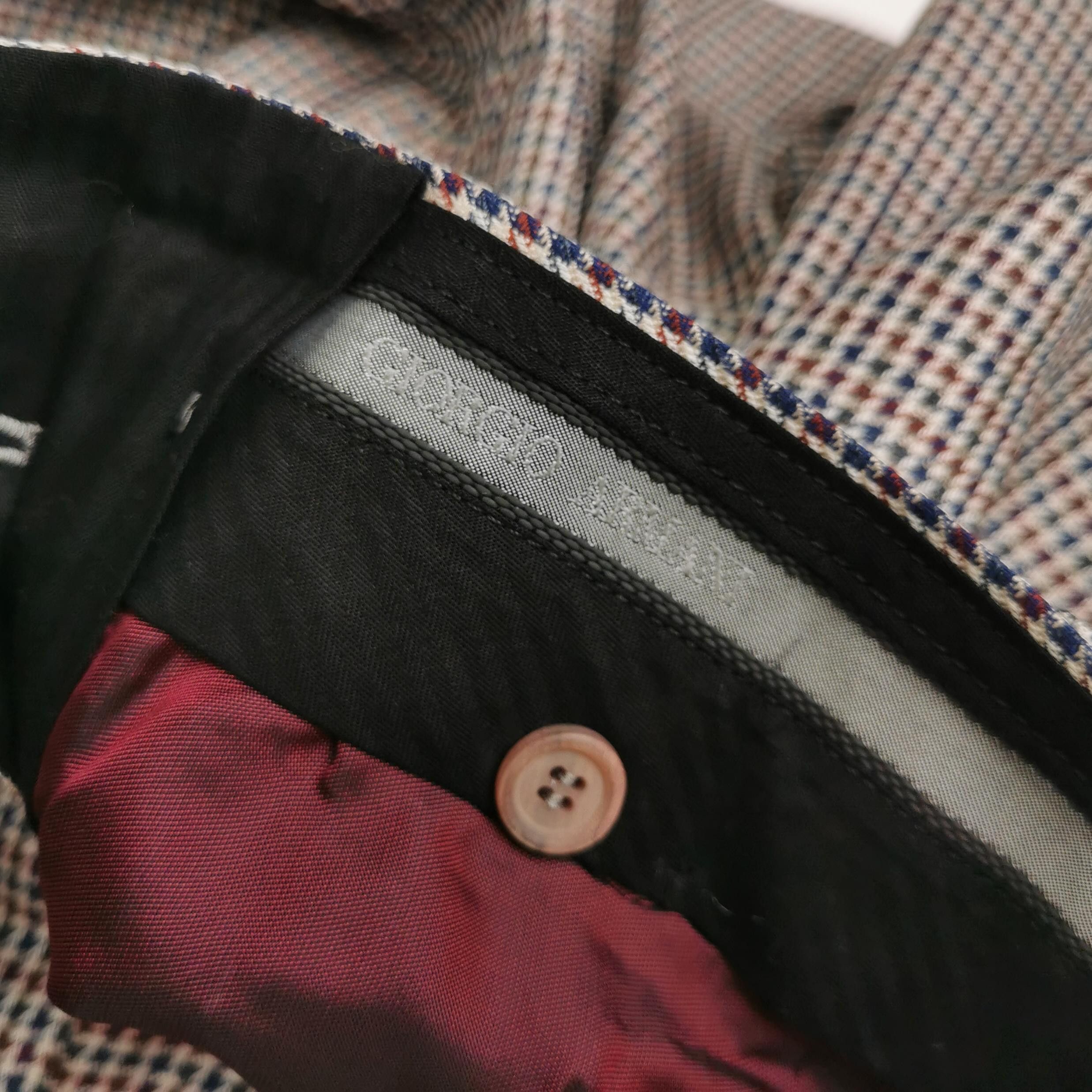 Giorgio Armani Giorgio Armani Silk Wool Check Trousers 32 Size US 32 / EU 48 - 4 Thumbnail