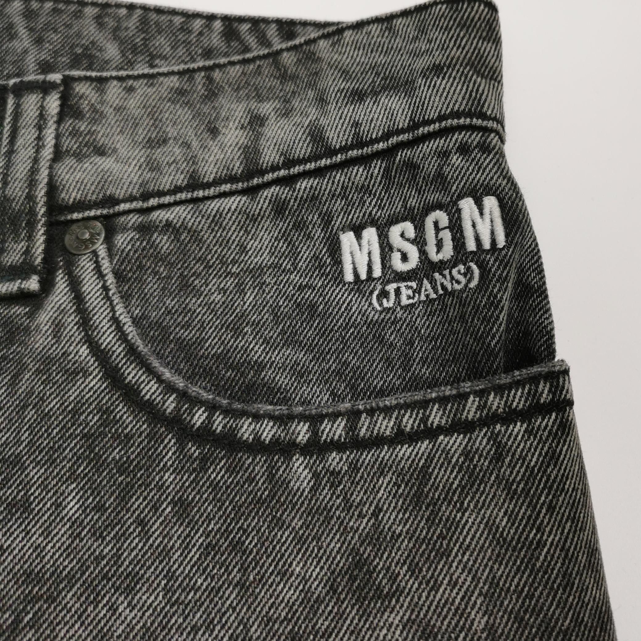 MSGM MSGM Washed Knee Logo Denim Jeans 46 Size US 30 / EU 46 - 4 Thumbnail