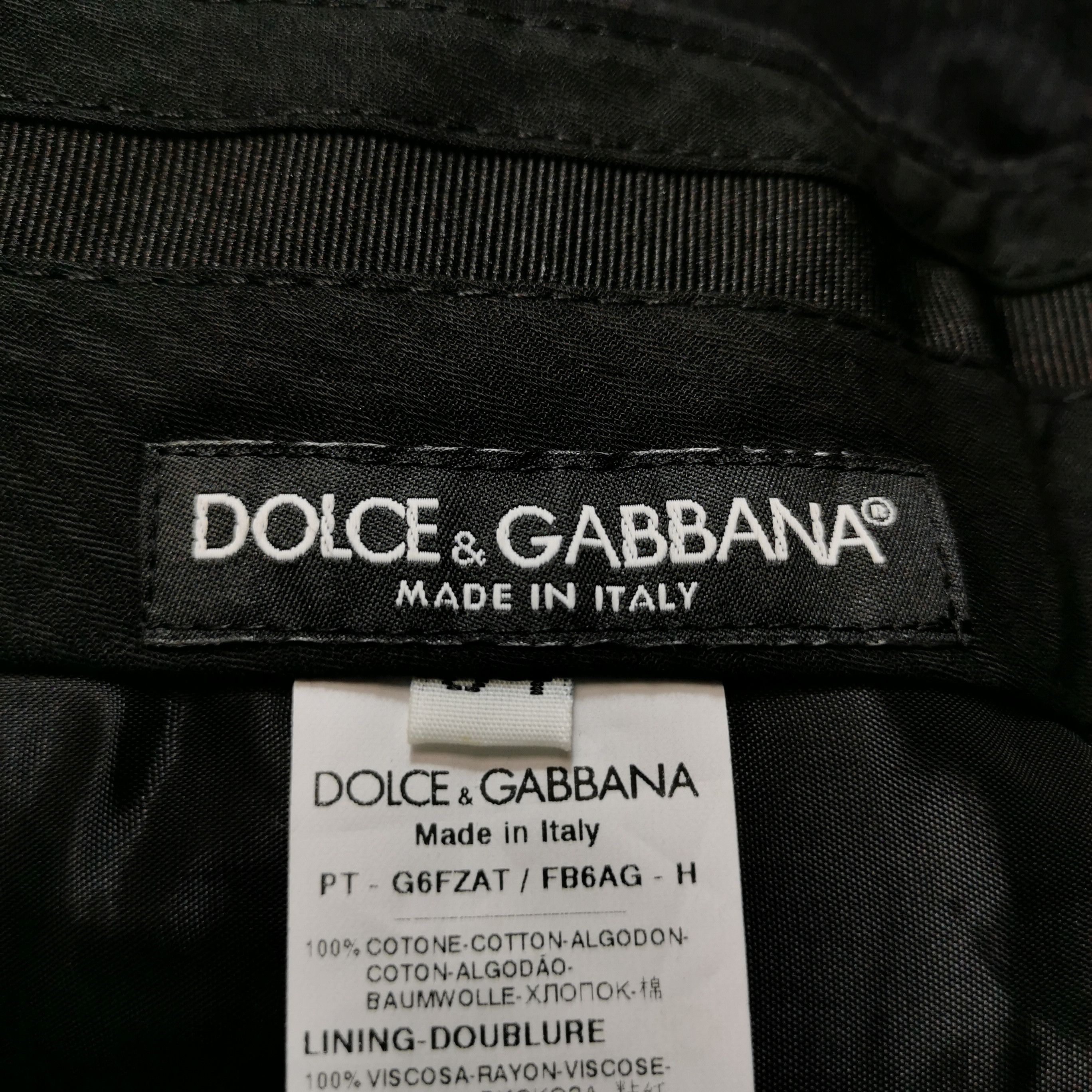 Dolce & Gabbana Dolce & Gabbana Black Cotton Casual Pants 38 Size US 38 / EU 54 - 4 Thumbnail