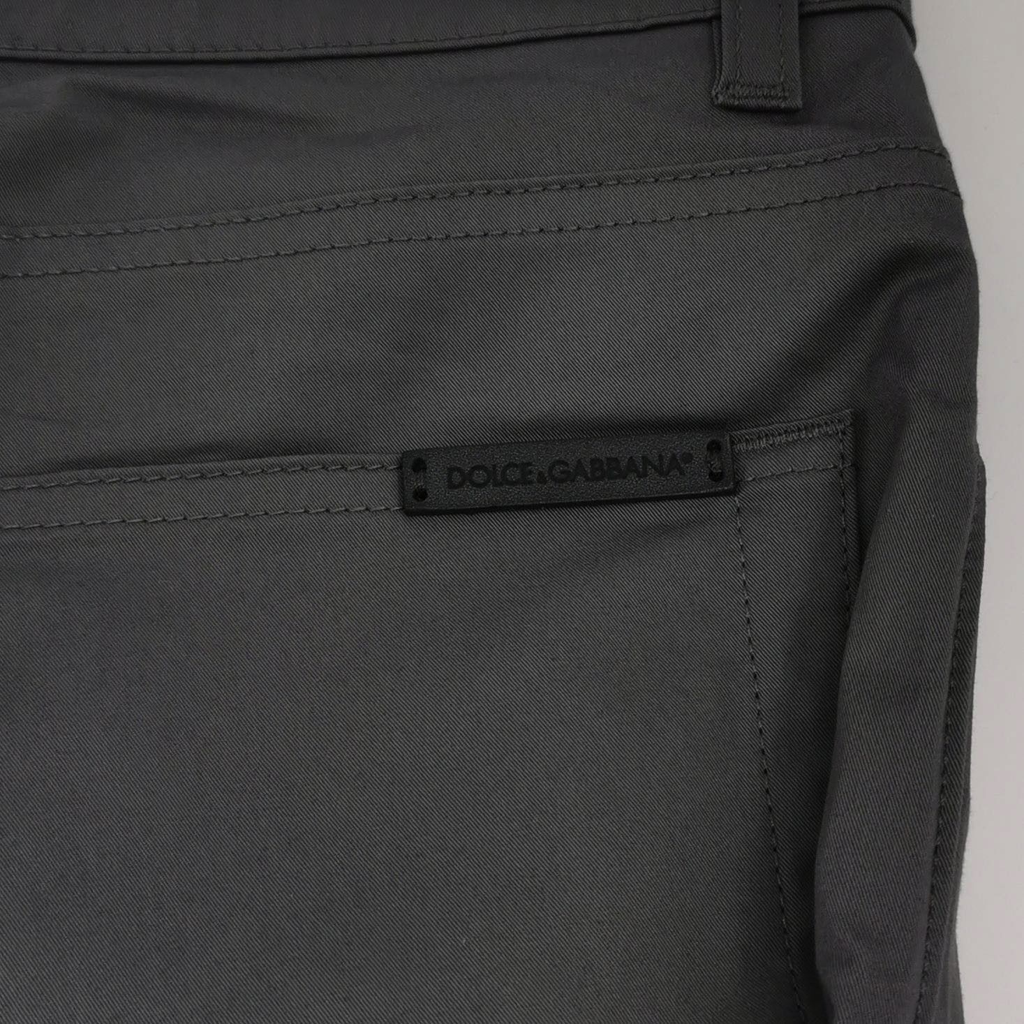 Dolce & Gabbana Dolce & Gabbana Gray Cotton Pants Size 30 Size US 30 / EU 46 - 4 Thumbnail