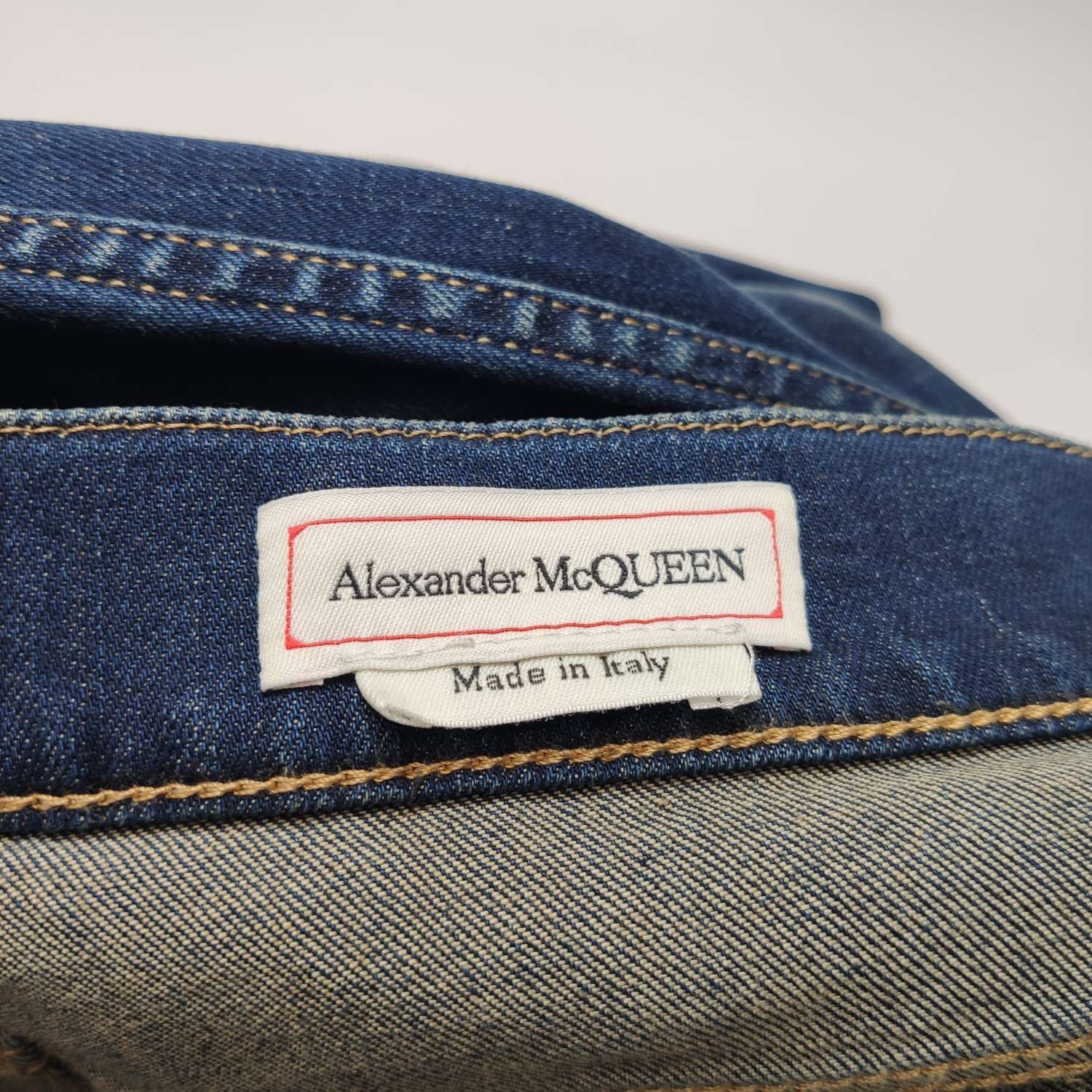 Alexander McQueen Alexander McQueen Leather Patch Logo Denim Jeans 36 Size US 36 / EU 52 - 7 Thumbnail