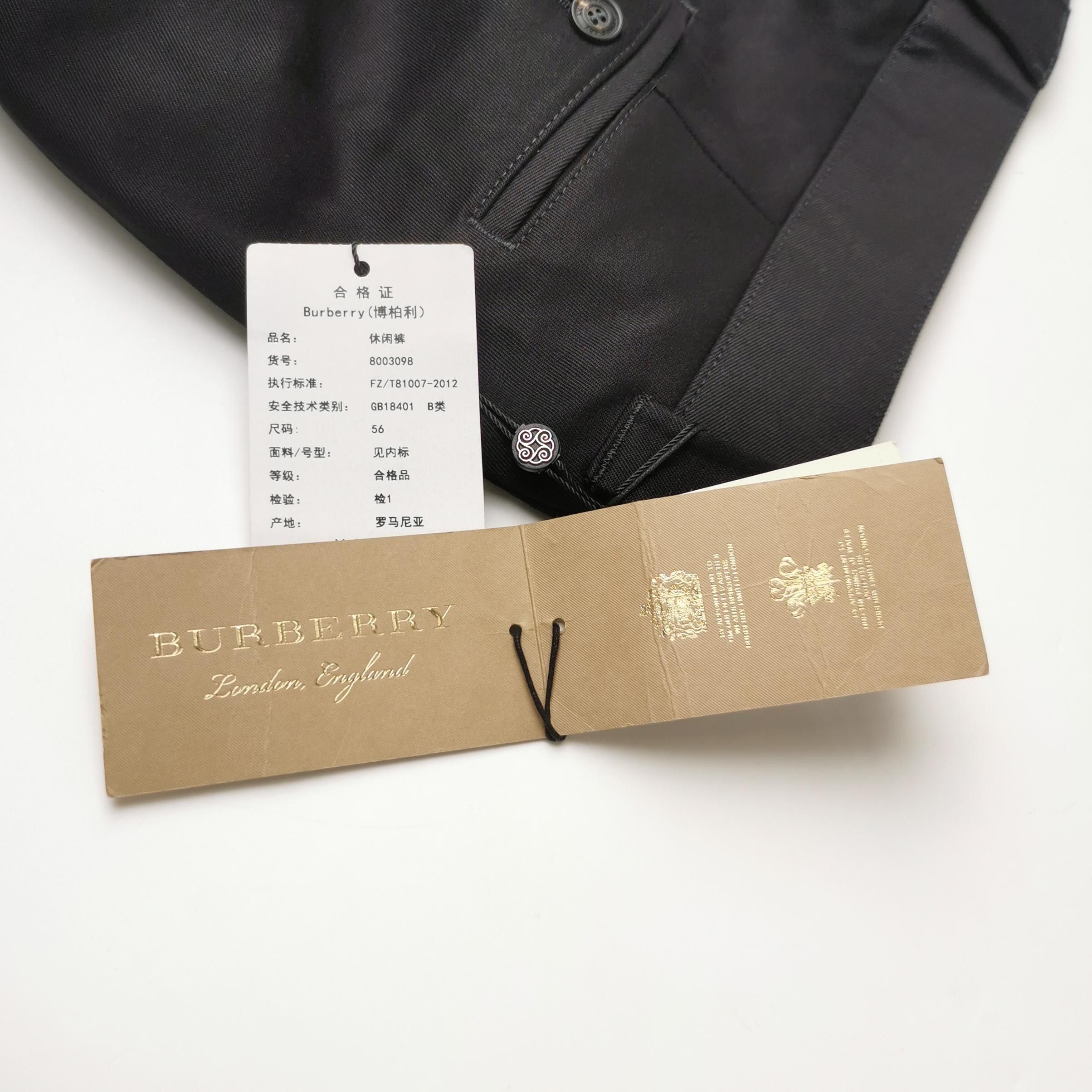 Burberry Burberry Solid Cotton Blend Trousers Size 40 Size US 40 / EU 56 - 5 Thumbnail