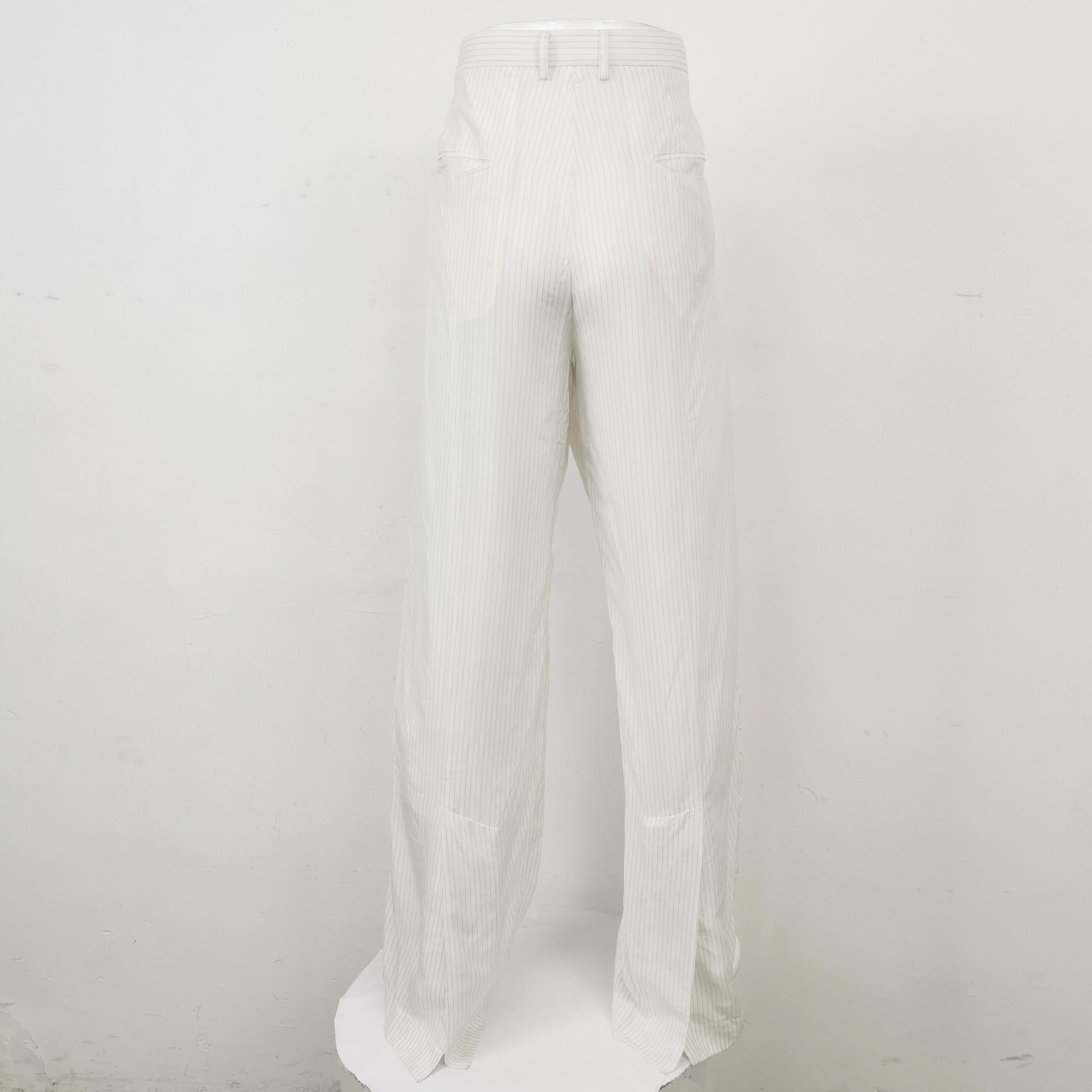 Emporio Armani Emporio Armani Striped Cupro Casual Pants Size 34 Size US 34 / EU 50 - 3 Thumbnail