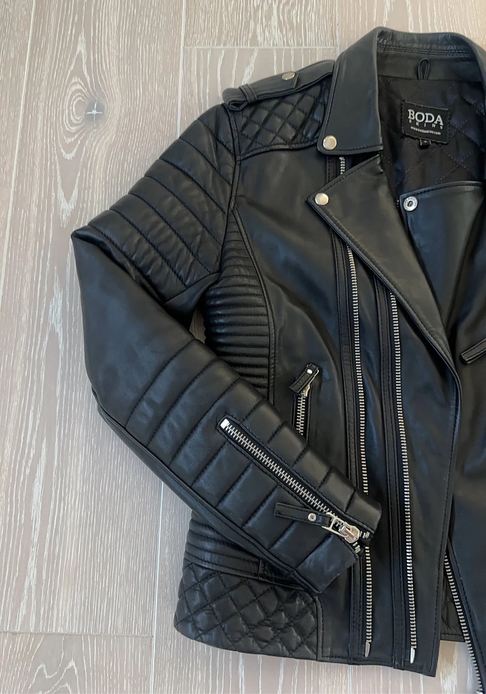 Boda Skins Bodaskins Bikerjacka Leather Jacket Size US S / EU 44-46 / 1 - 5 Thumbnail
