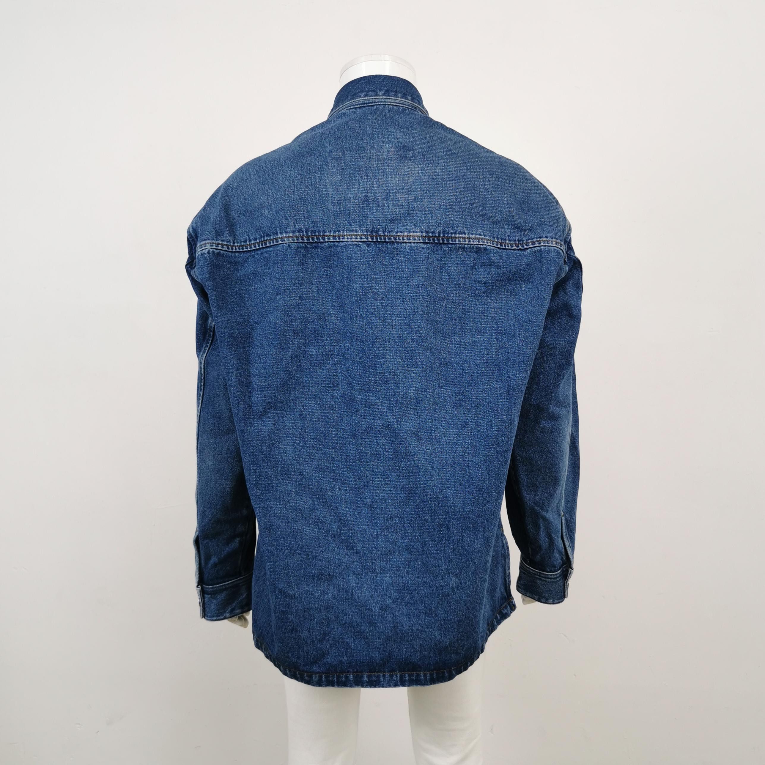 AMI AMI Alexandre Mattiussi Heart Logo Denim Overshirt XL Size US XL / EU 56 / 4 - 3 Thumbnail