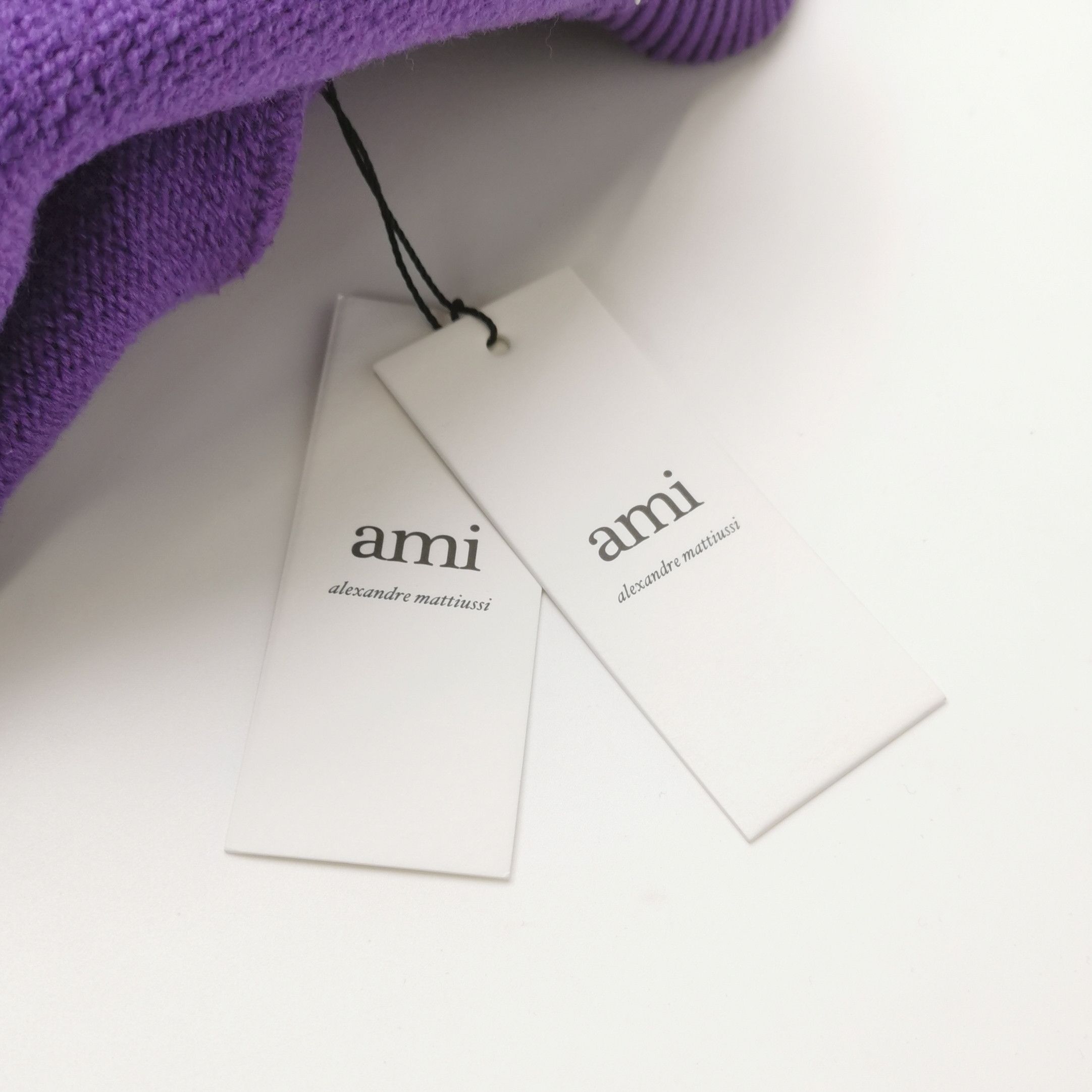 AMI AMI Purple Heart Logo Wool Cardigan Size S Size US S / EU 44-46 / 1 - 5 Thumbnail