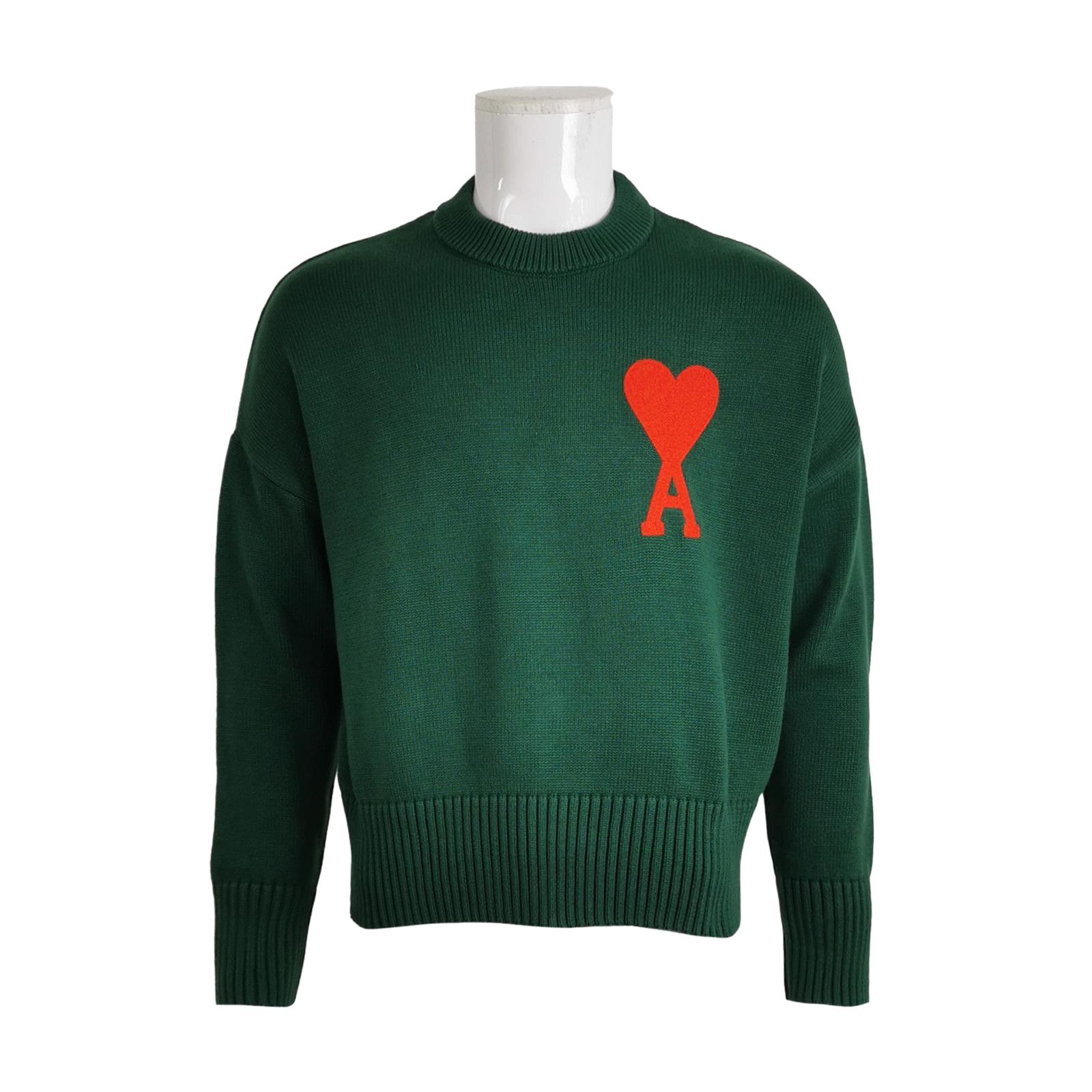 AMI AMI Green Ami de Coeur Cotton Wool Sweater S Size US S / EU 44-46 / 1 - 2 Thumbnail