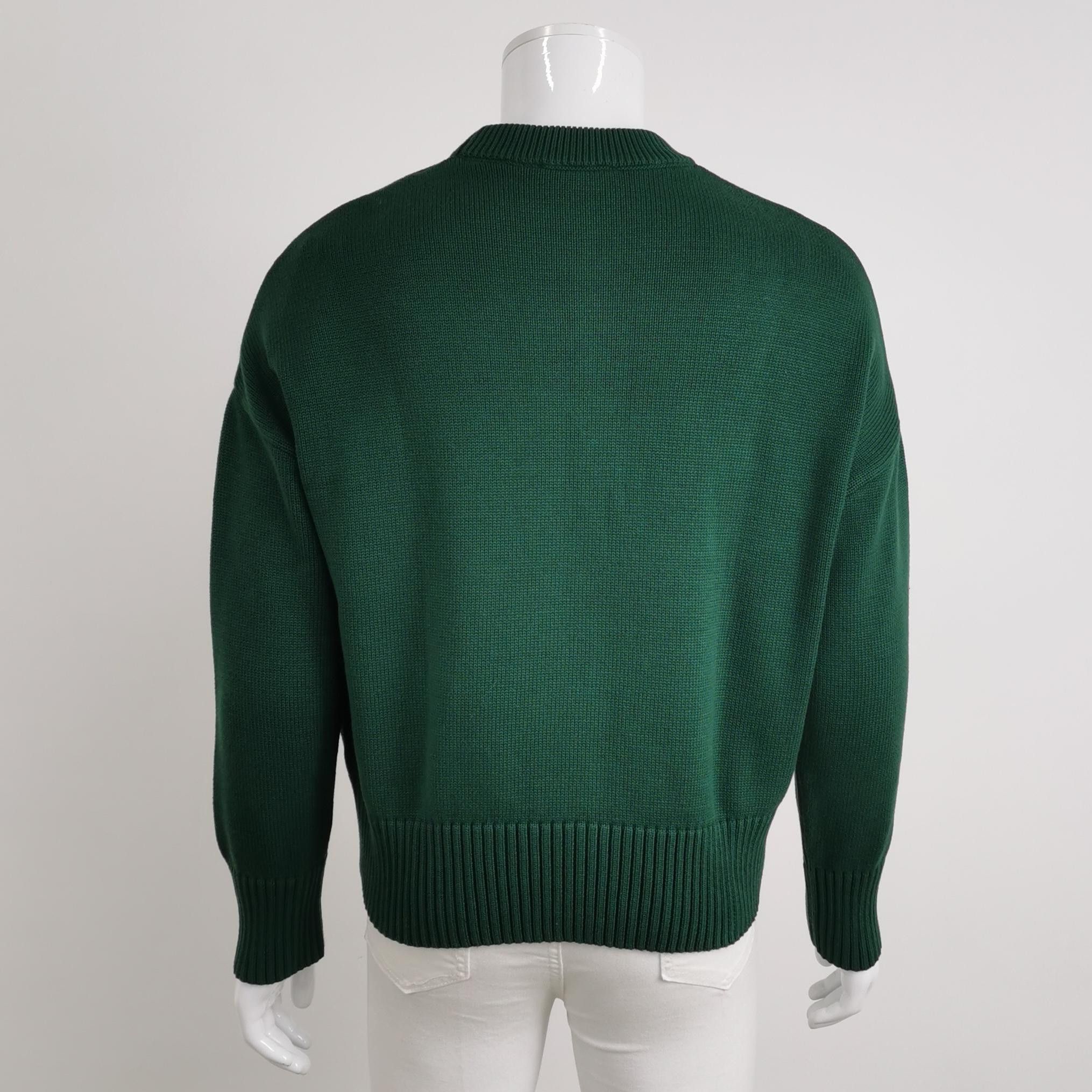 AMI AMI Green Ami de Coeur Cotton Wool Sweater S Size US S / EU 44-46 / 1 - 3 Thumbnail