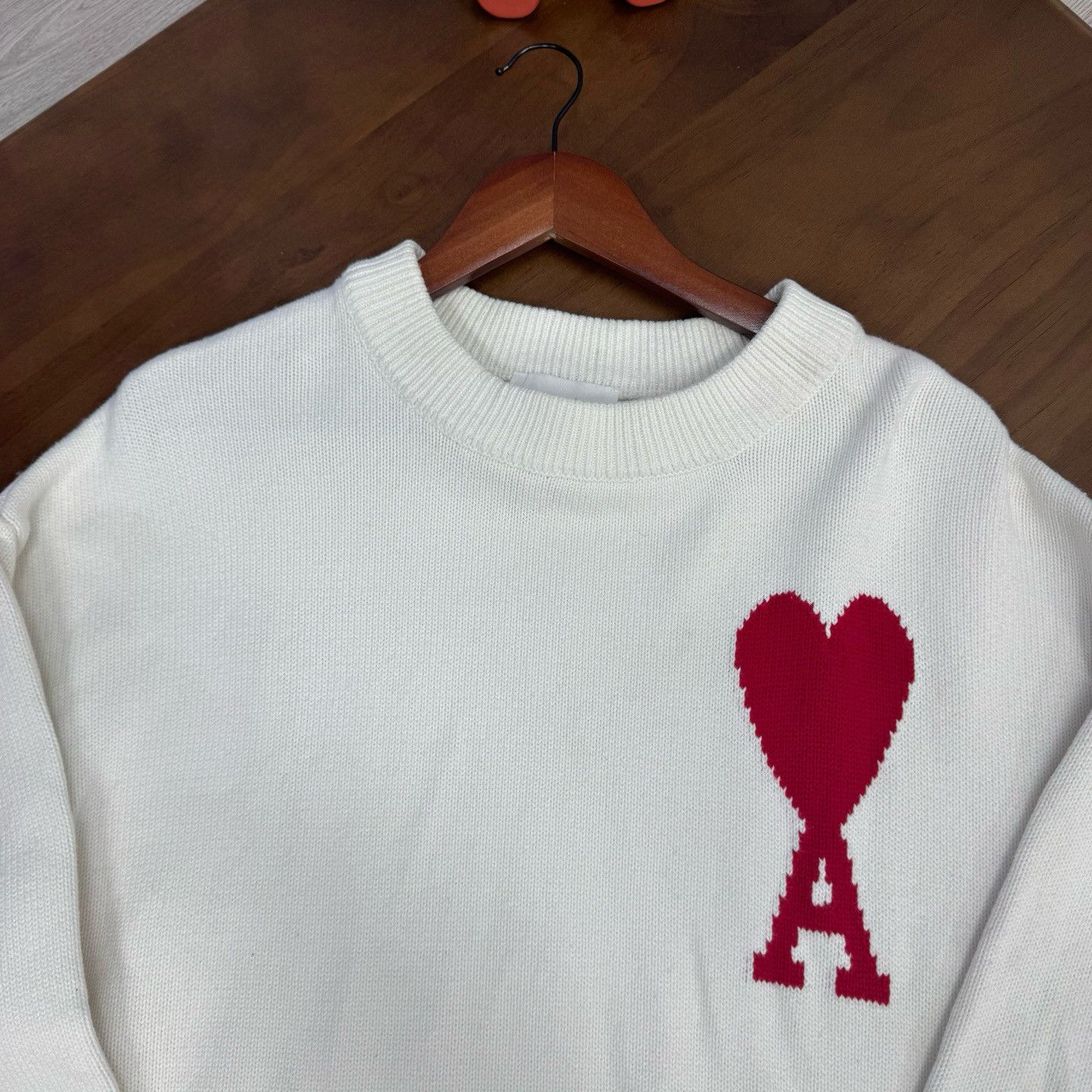 AMI AMI Heart Logo Cotton Knit Sweater L Size US L / EU 52-54 / 3 - 4 Thumbnail