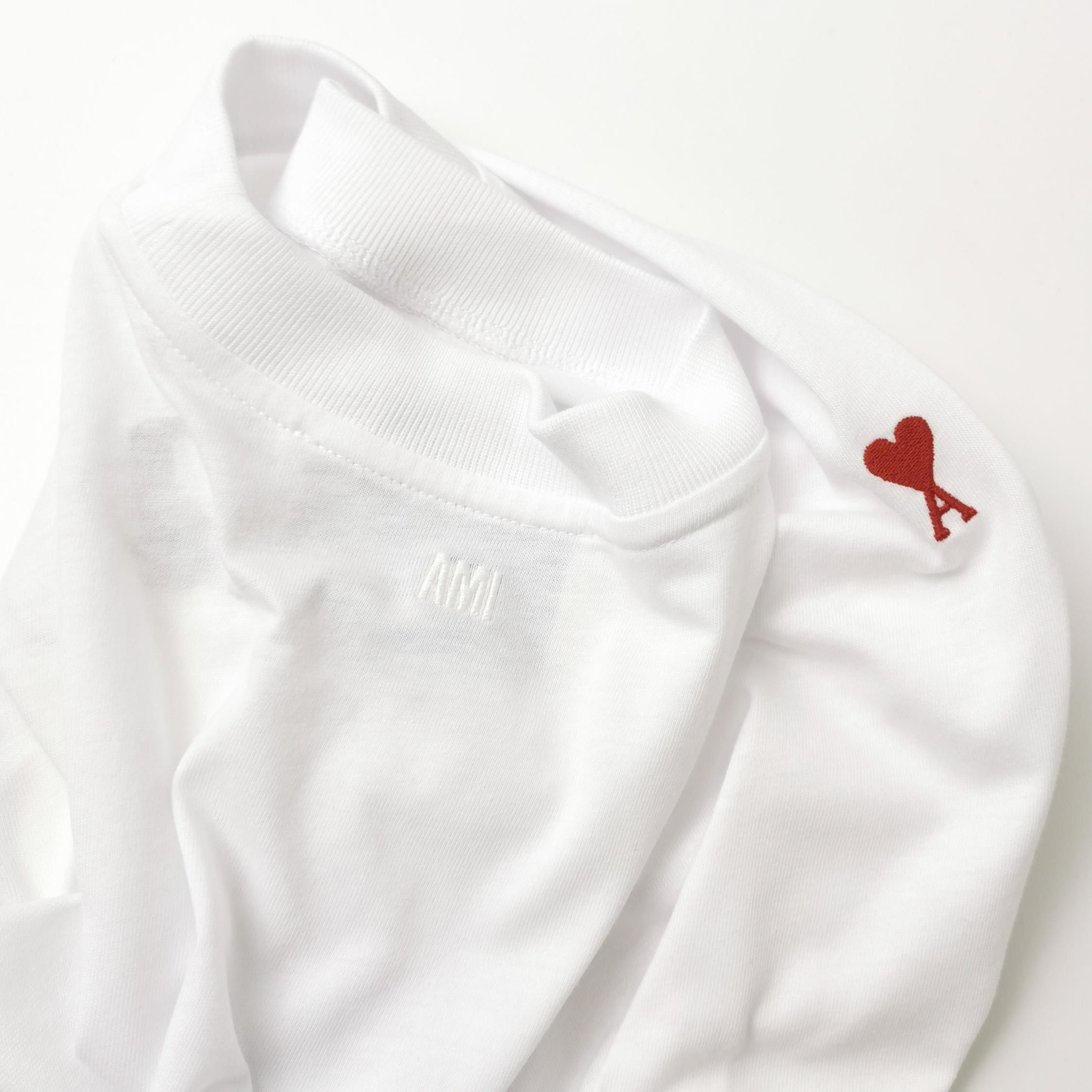 AMI AMI Red Heart Logo T-Shirt White Size L Size US L / EU 52-54 / 3 - 4 Thumbnail