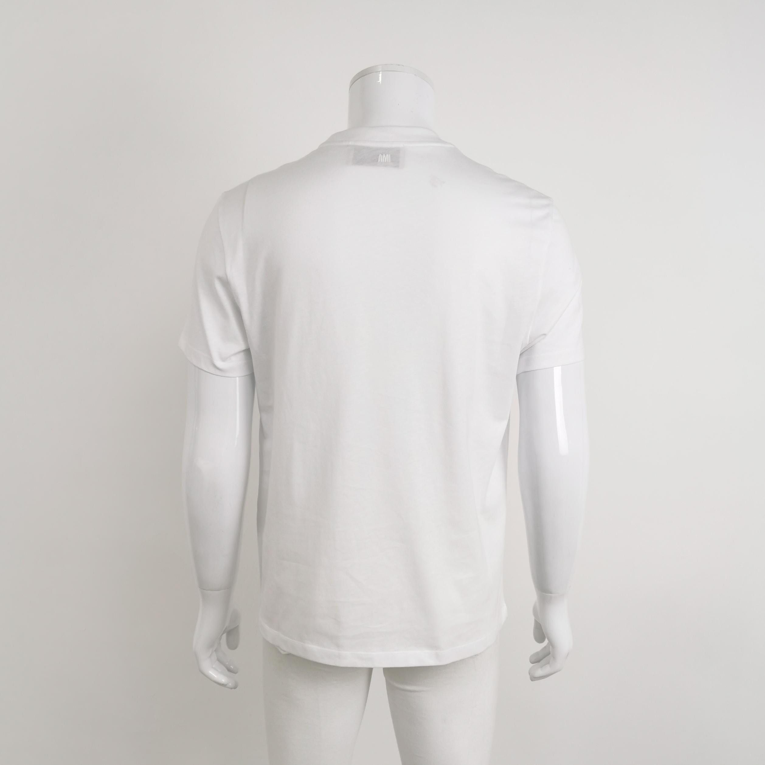 AMI AMI Red Heart Logo T-Shirt White Size L Size US L / EU 52-54 / 3 - 3 Thumbnail