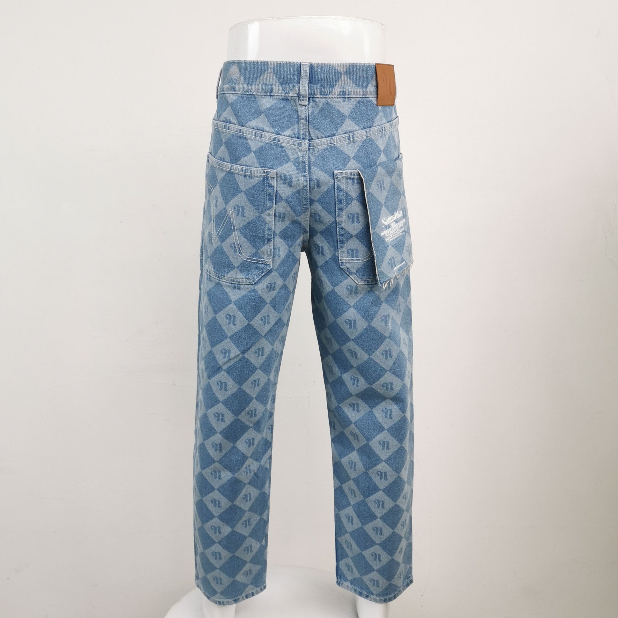 Nanushka Nanushka Monogram Diamond Monogram Cotton Pants 31 Size US 31 - 3 Thumbnail