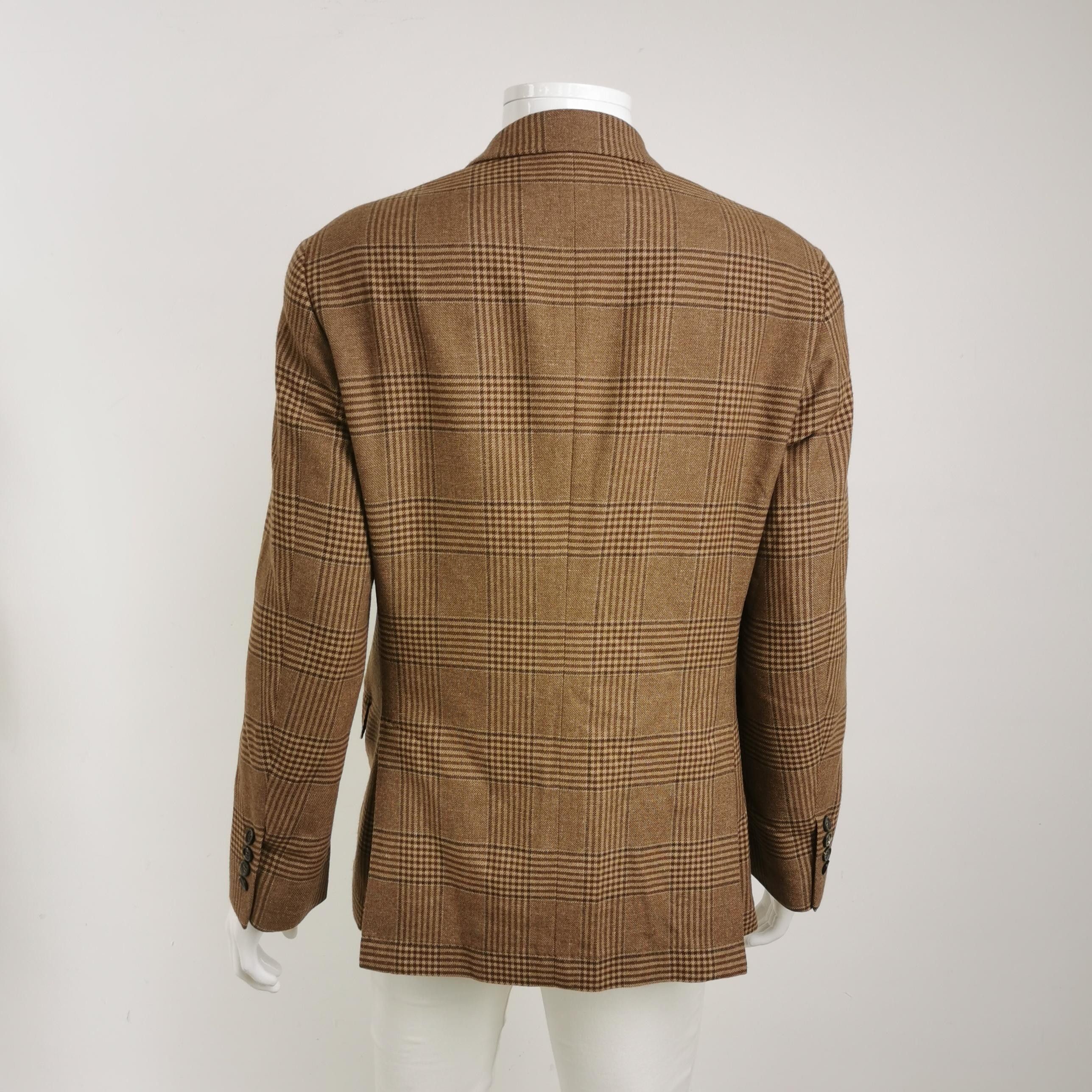 Brunello Cucinelli Brunello Cucinelli Plaid Wool-Linen Blazer Size 40R Size 40R - 4 Thumbnail