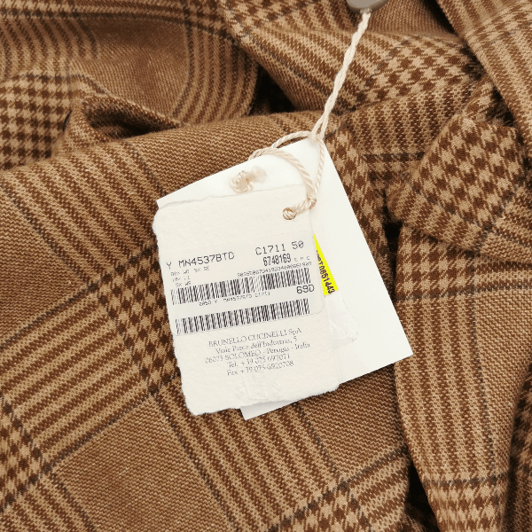 Brunello Cucinelli Brunello Cucinelli Plaid Wool-Linen Blazer Size 40R Size 40R - 6 Thumbnail