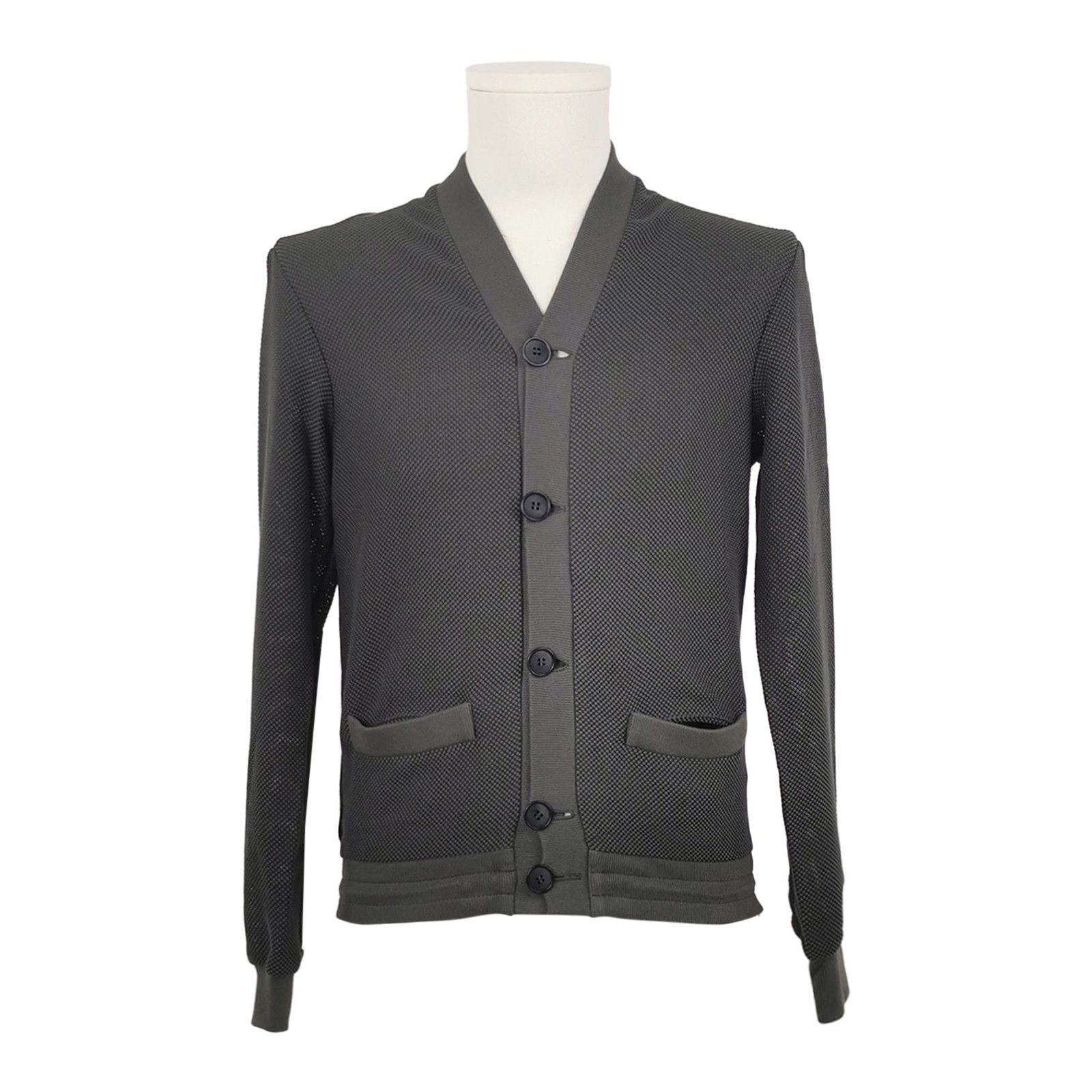 Giorgio Armani Giorgio Armani Textured V-Neck Cotton Jacket Size S Size US S / EU 44-46 / 1 - 2 Thumbnail