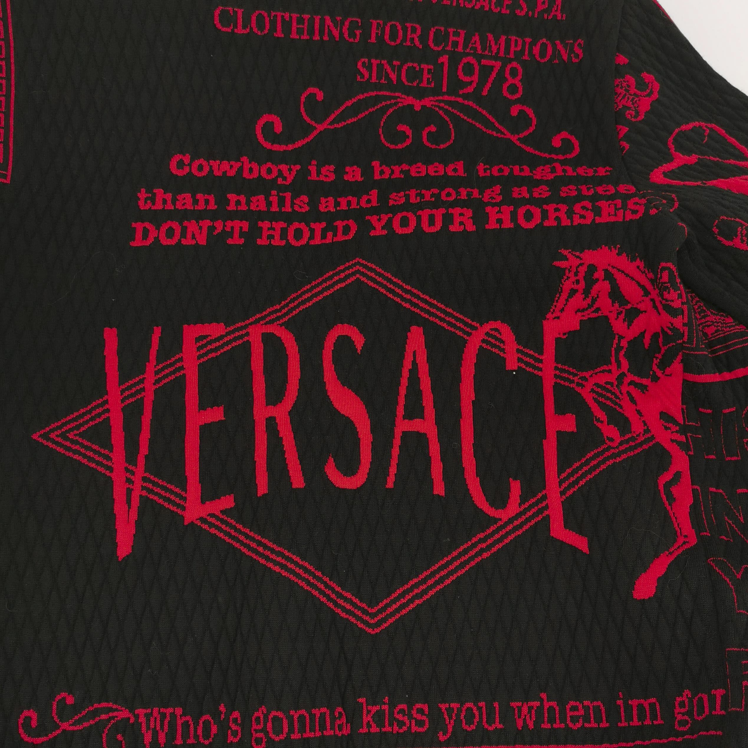Versace Versace Wool Intarsia Graphic Zip Jacket S Size US S / EU 44-46 / 1 - 5 Thumbnail