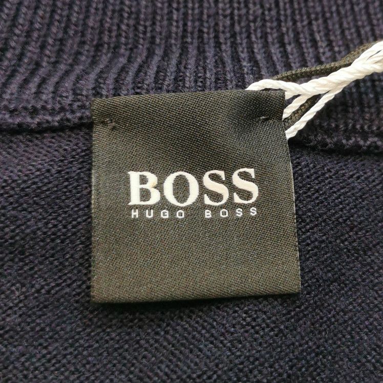 Hugo Boss Hugo Boss Navy Cotton Wool Zip Up Sweater US L Size US L / EU 52-54 / 3 - 7 Thumbnail