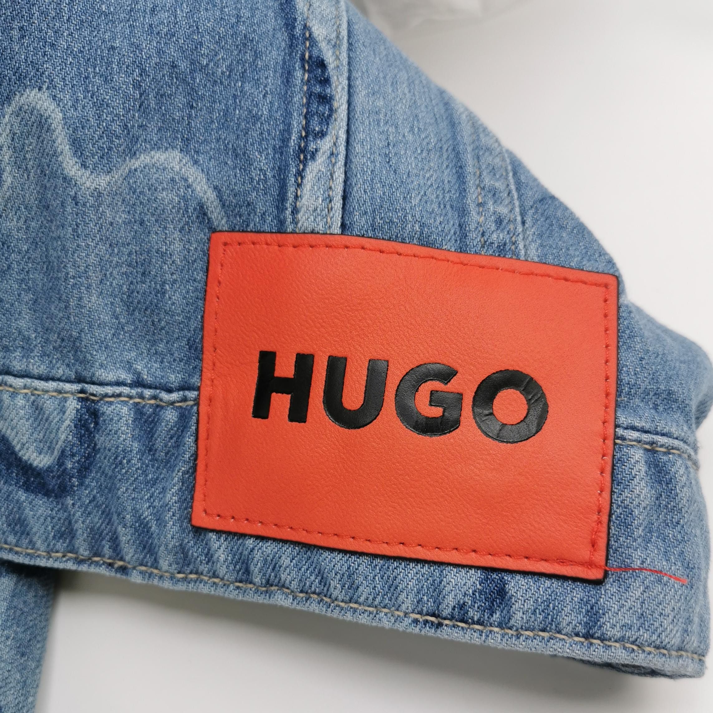 Hugo Boss HUGO Puzzle Pattern Denim Jacket M Size US M / EU 48-50 / 2 - 4 Thumbnail