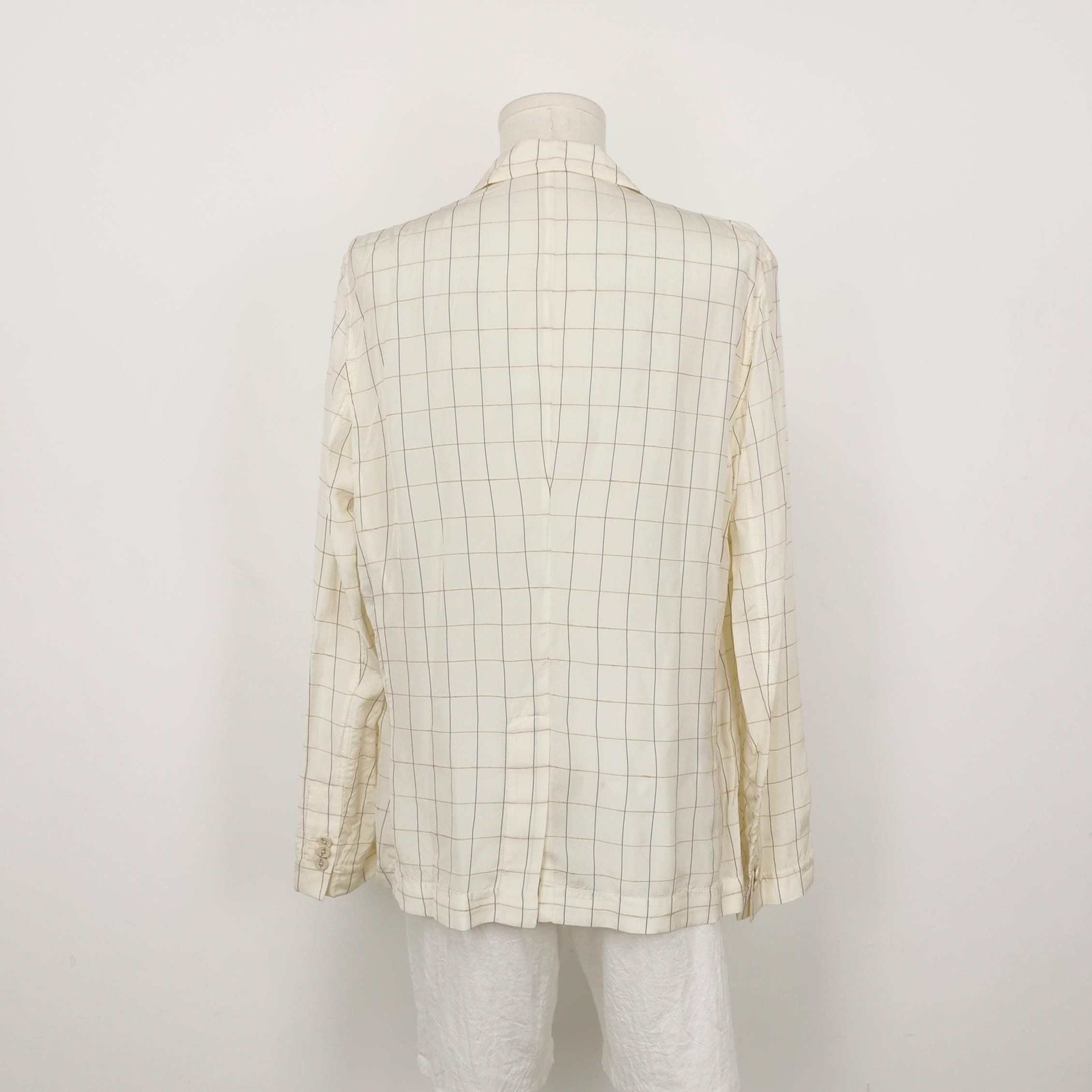 Emporio Armani Emporio Armani Grid Silk Blend Blazer EU 52 Size 42R - 3 Thumbnail