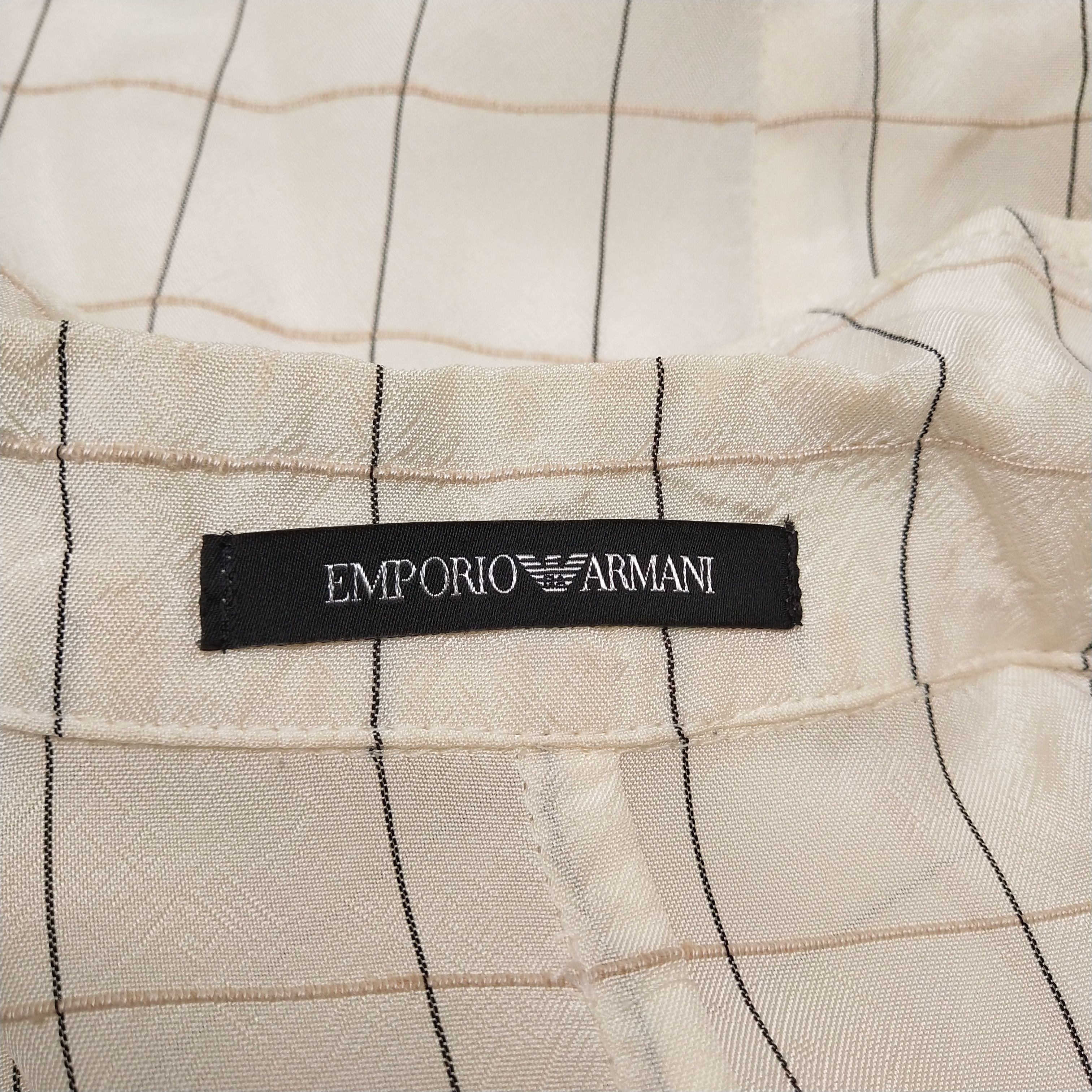 Emporio Armani Emporio Armani Grid Silk Blend Blazer EU 52 Size 42R - 5 Thumbnail
