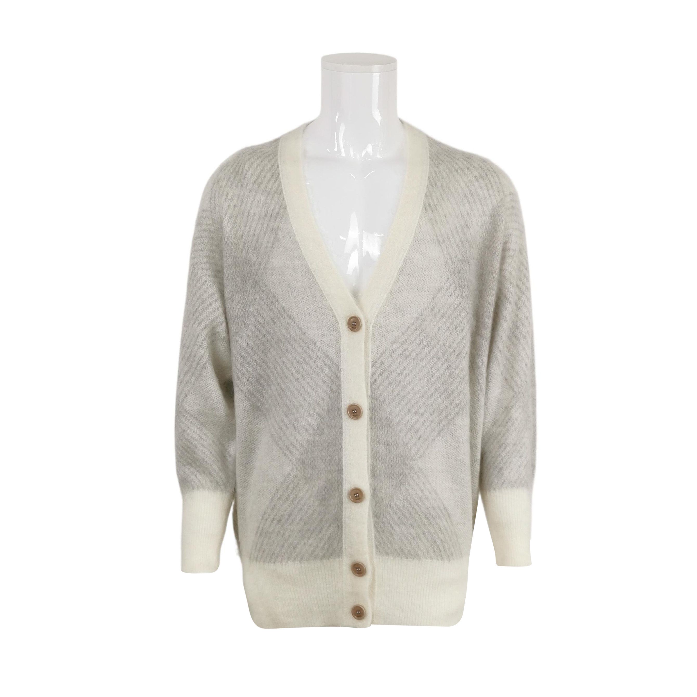 Hugo Boss Hugo Boss Mohair Blend Patterned Cardigan Size S Size US S / EU 44-46 / 1 - 2 Thumbnail